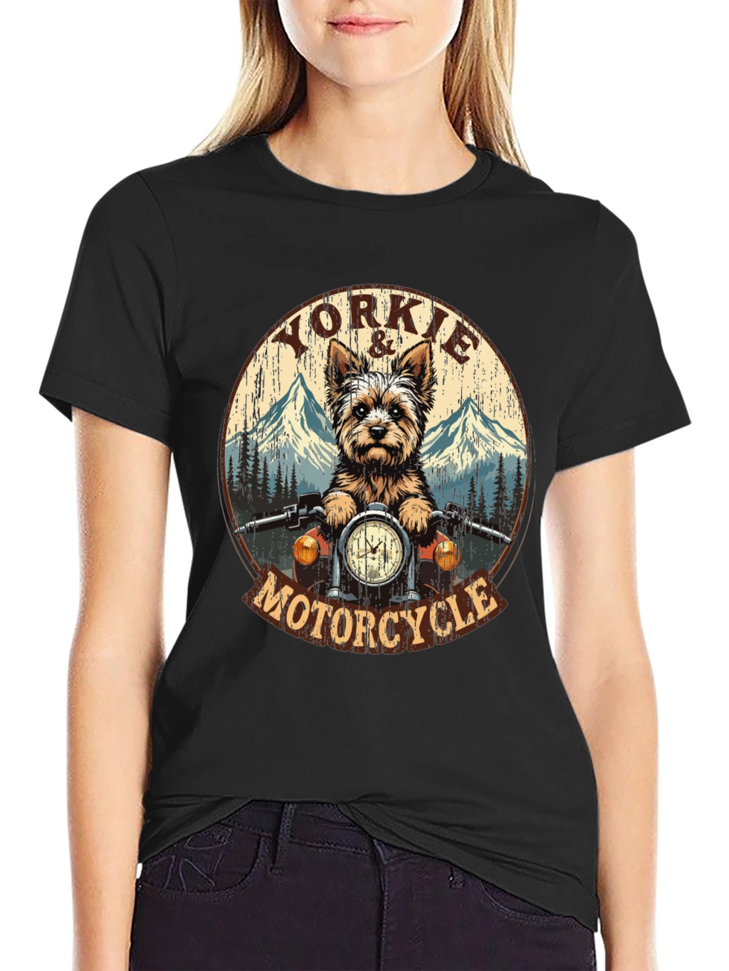 Yorkie Motorcycle T-Shirt - Ride in Style!
