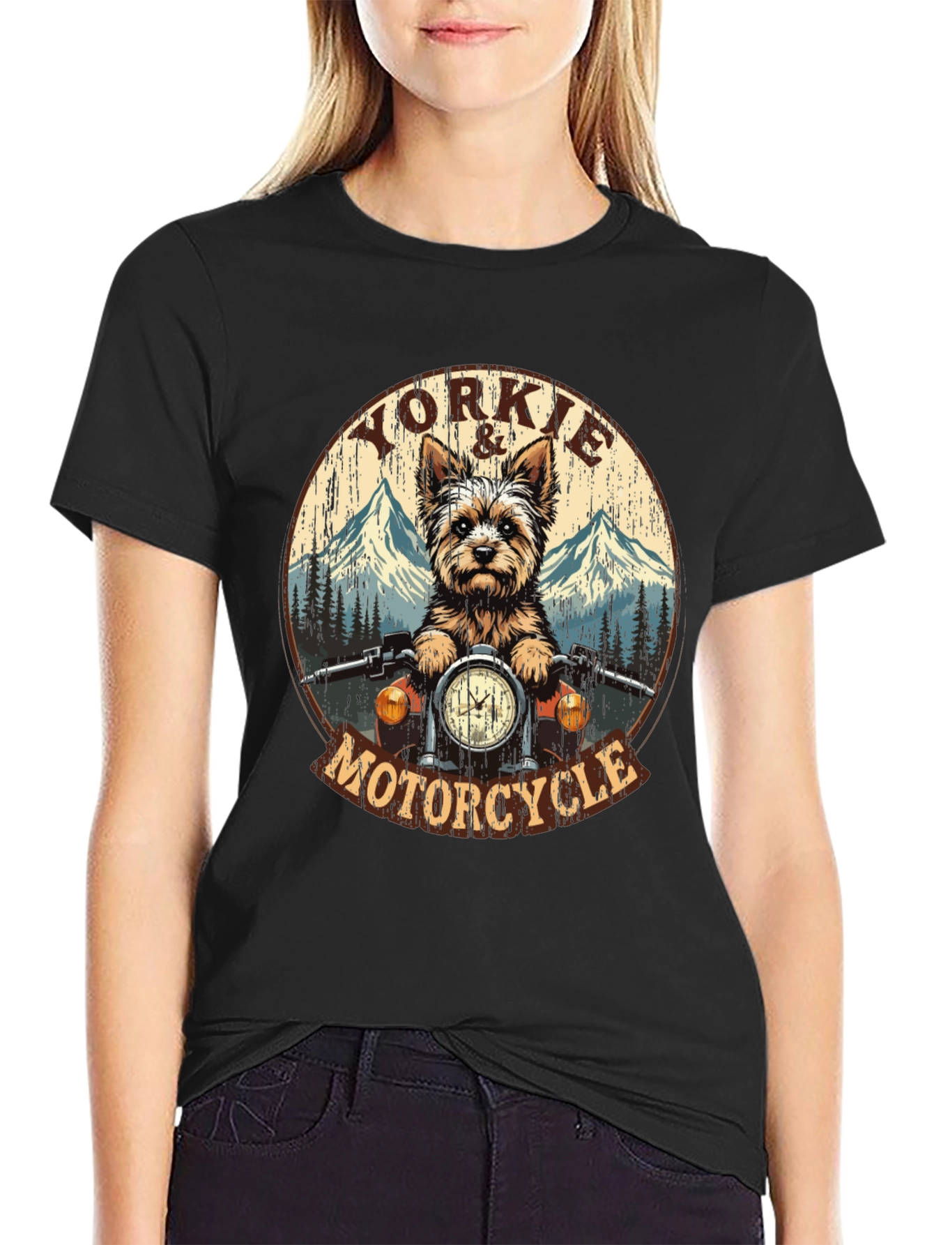 Yorkie Motorcycle T-Shirt - Ride in Style!