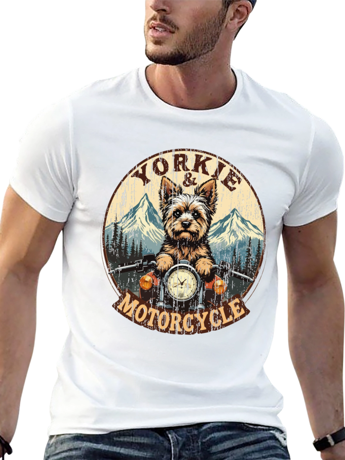 Yorkie Motorcycle T-Shirt - Ride in Style!