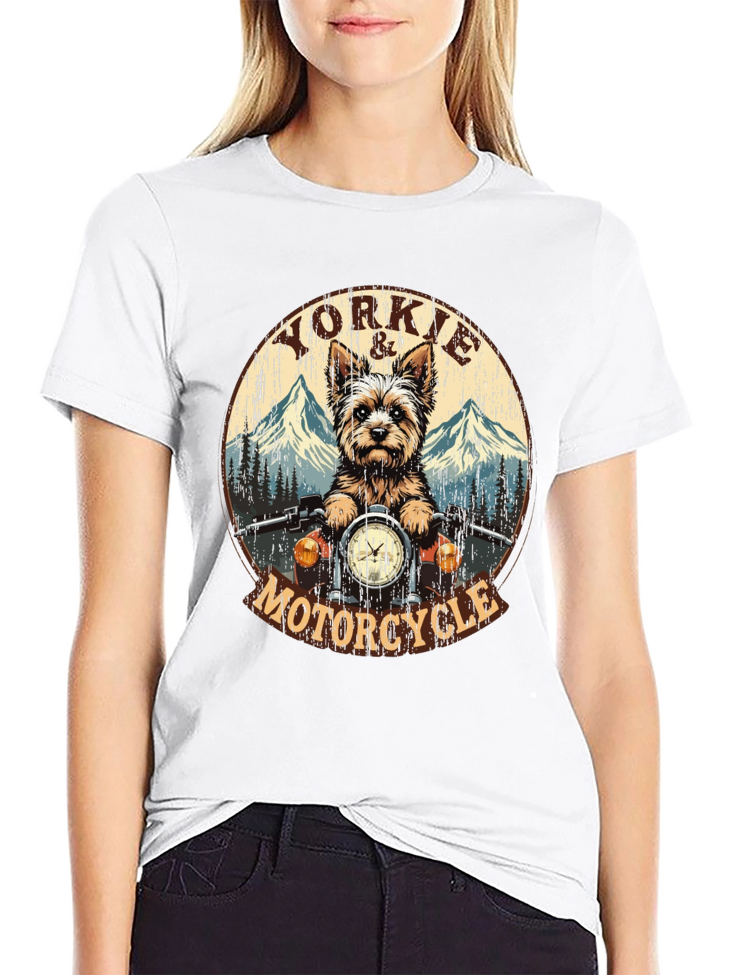 Yorkie Motorcycle T-Shirt - Ride in Style!