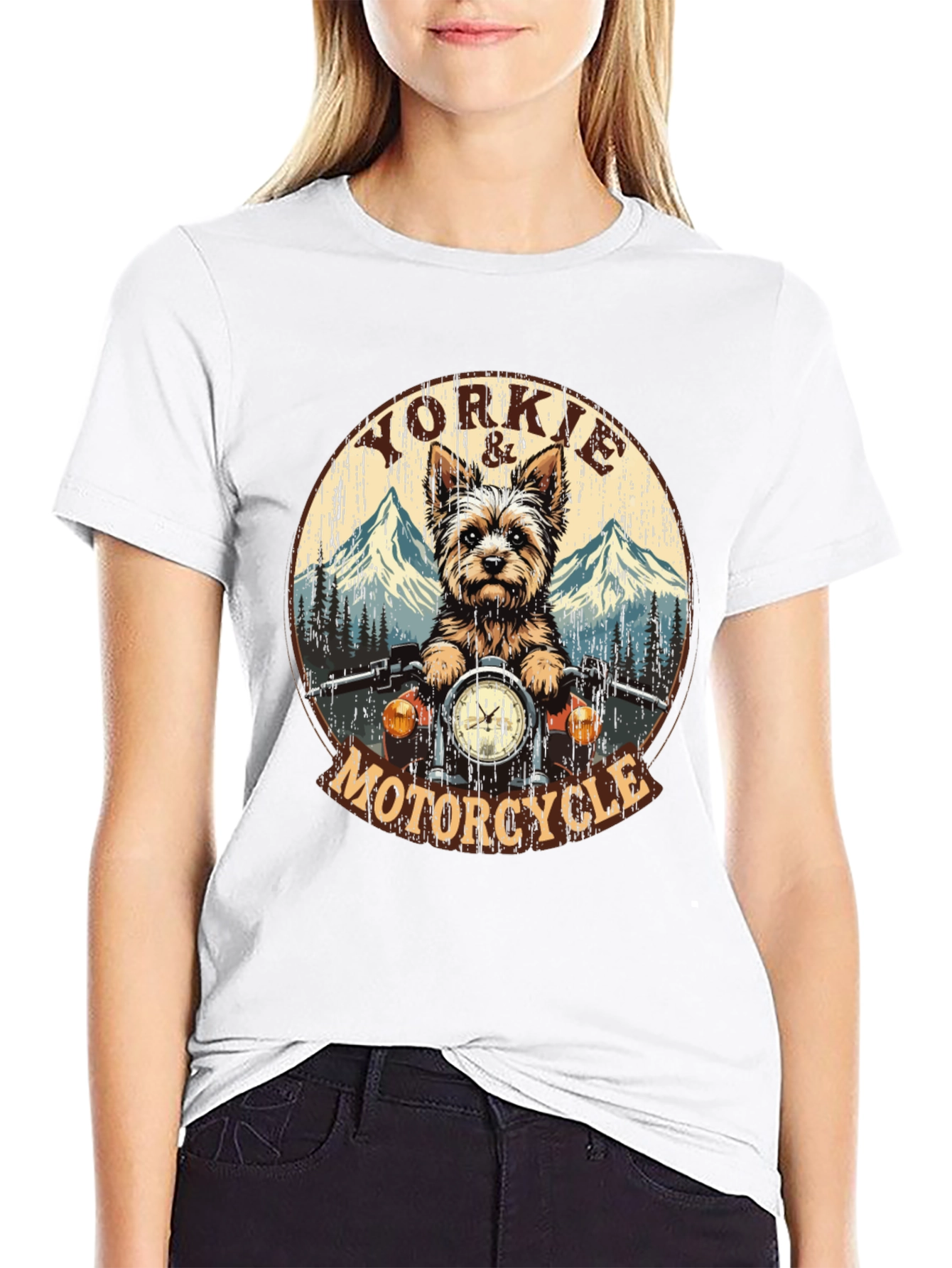Yorkie Motorcycle T-Shirt - Ride in Style!