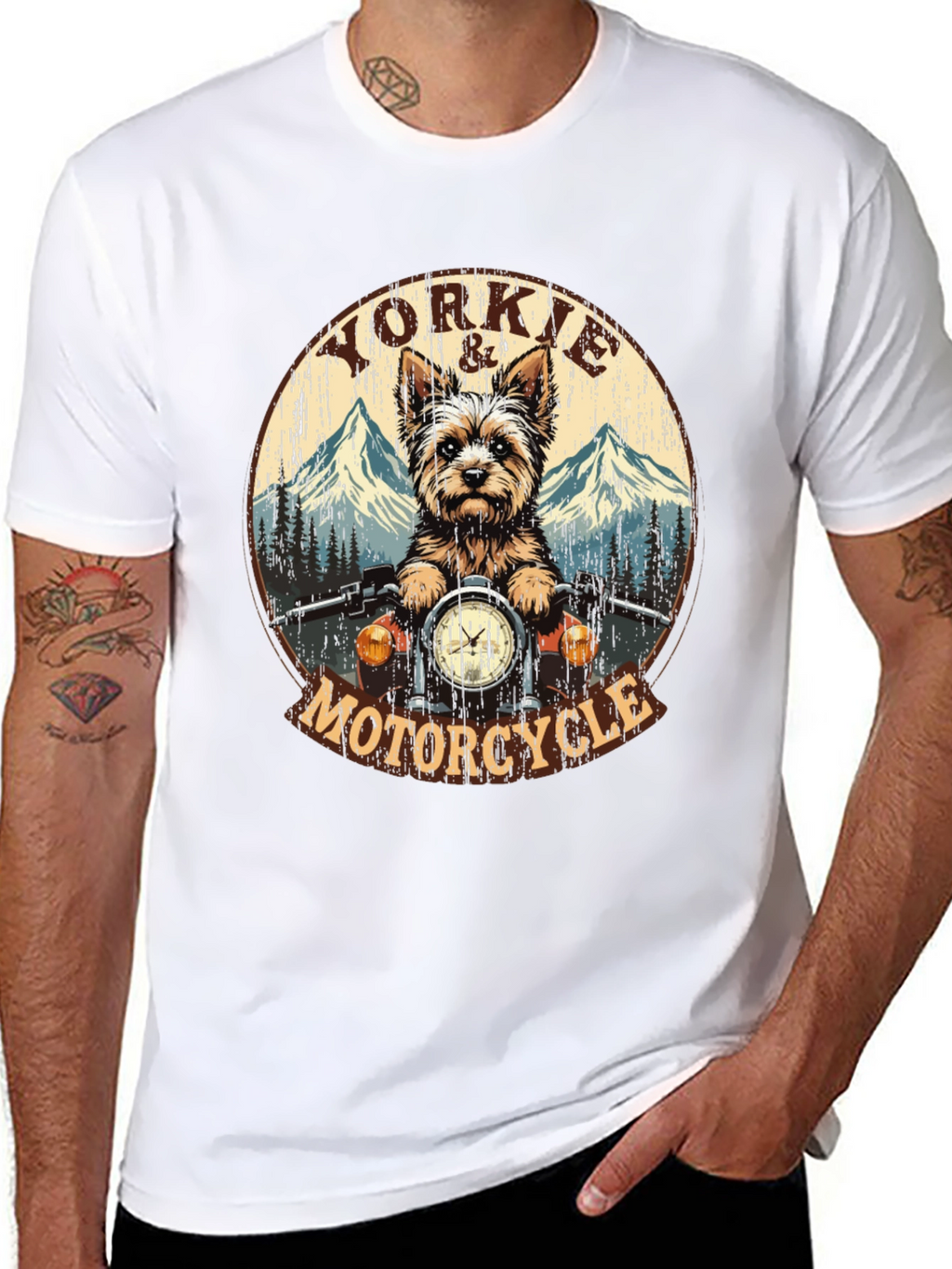 Yorkie Motorcycle T-Shirt - Ride in Style!
