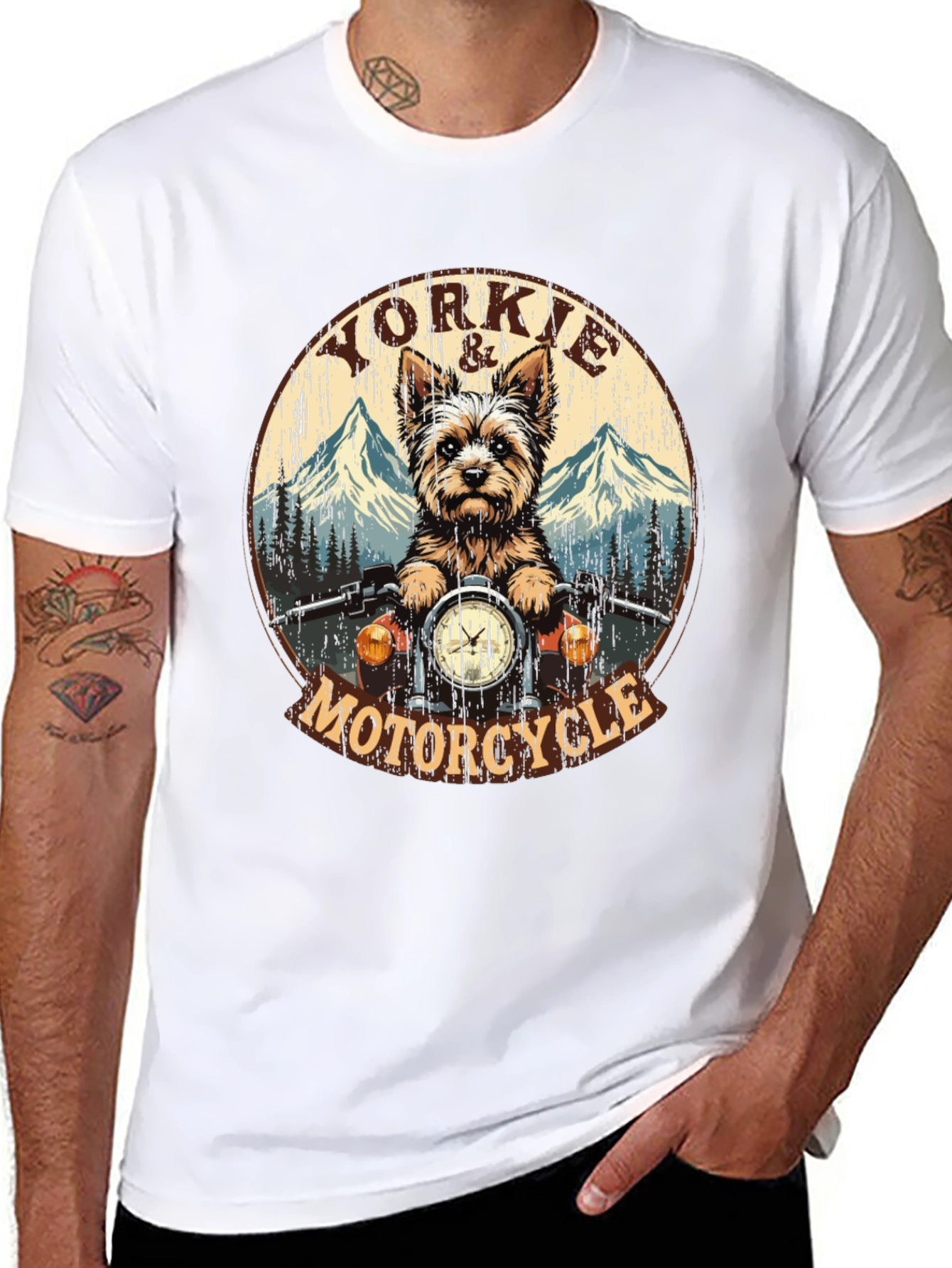 Yorkie Motorcycle T-Shirt - Ride in Style!