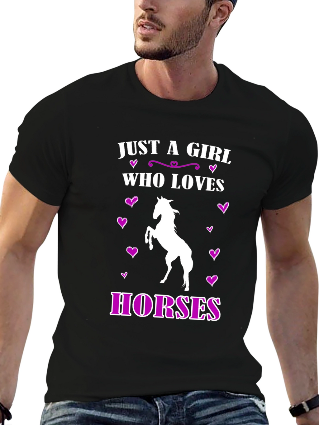 Girl Who Loves Horses Graphic T-Shirt