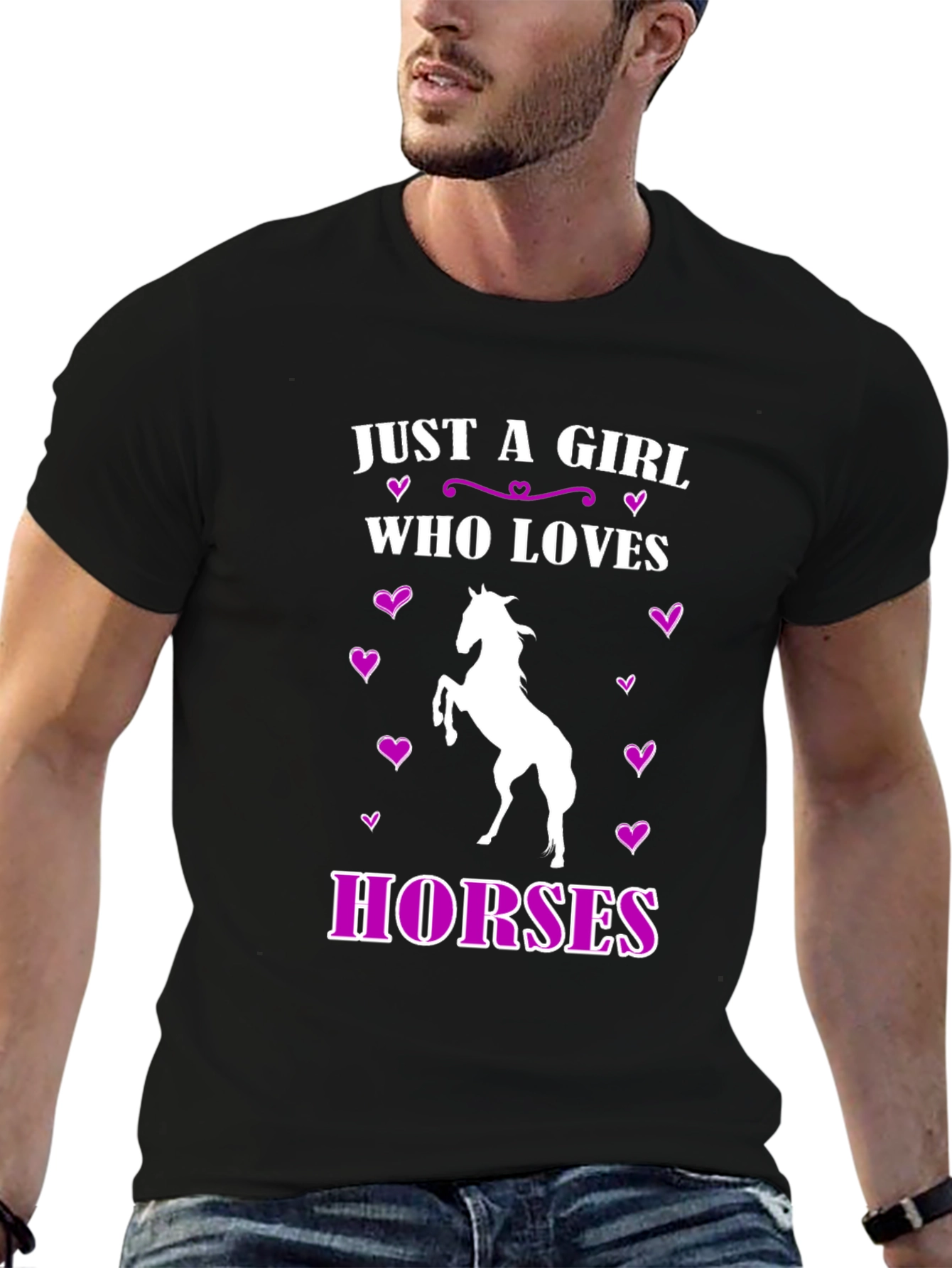 Girl Who Loves Horses Graphic T-Shirt