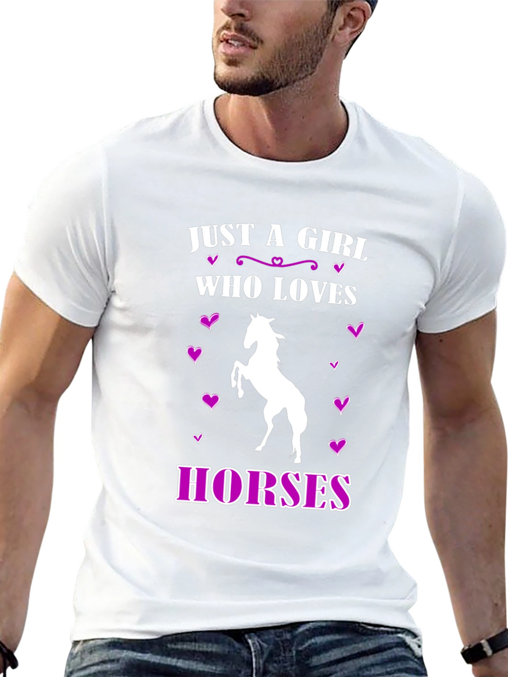 Girl Who Loves Horses Graphic T-Shirt