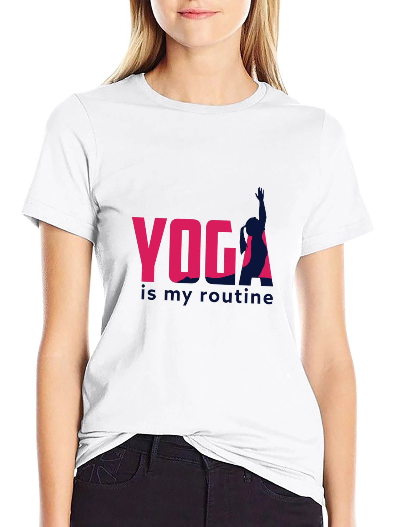Yoga Is My Routine Graphic T-Shirt