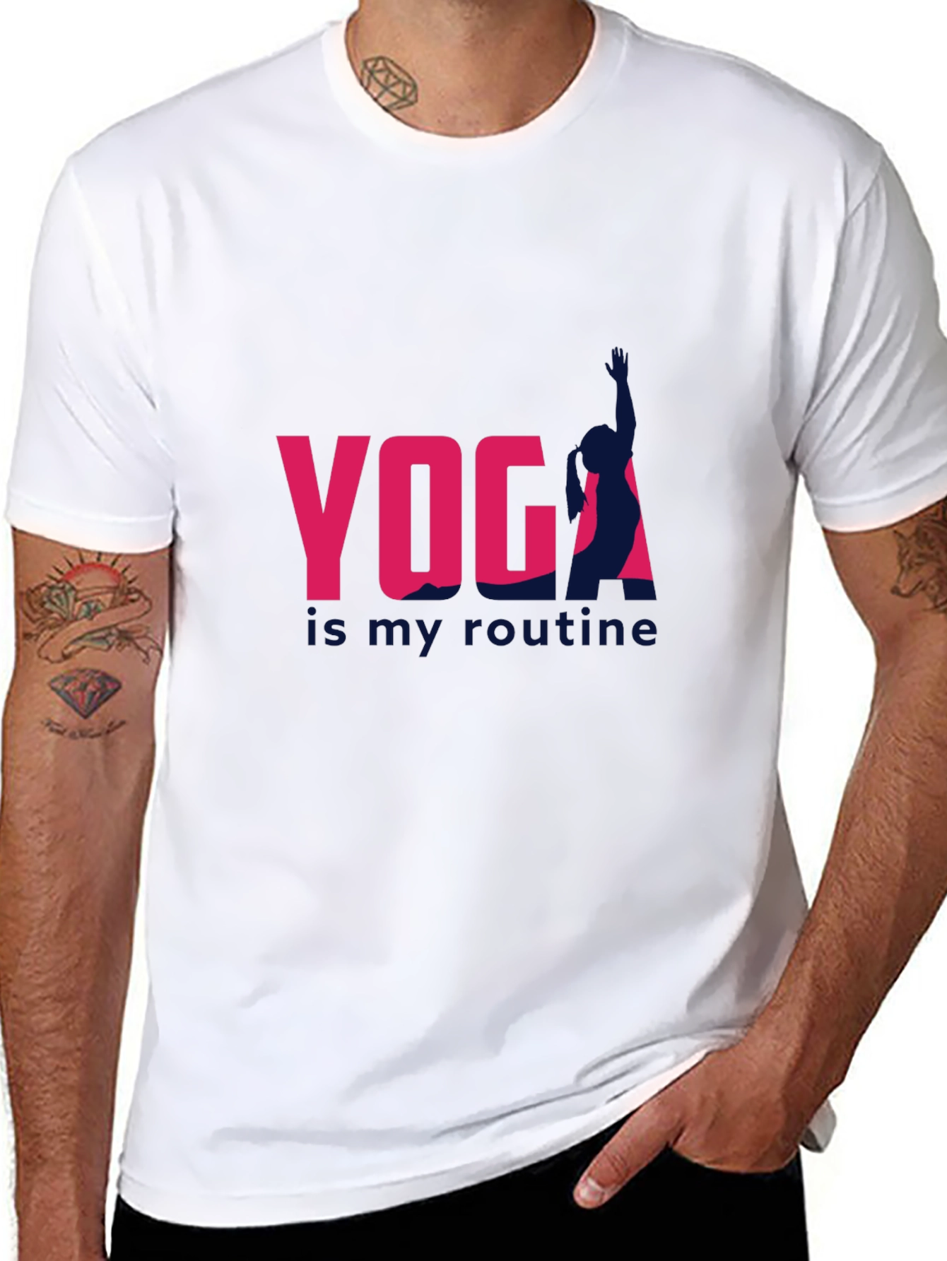 Yoga Is My Routine Graphic T-Shirt