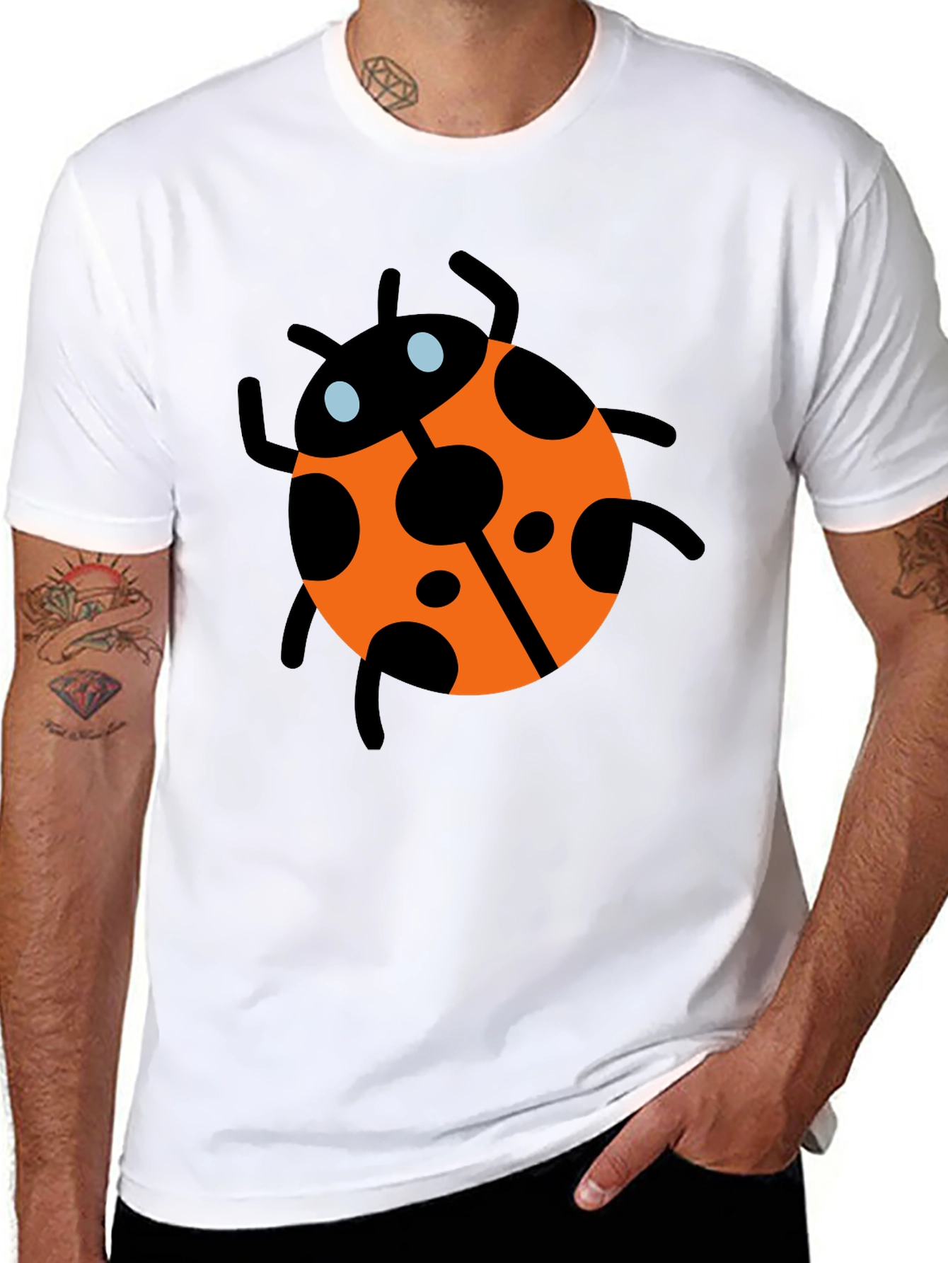 Ladybug Graphic Tee - Mens Black T-Shirt