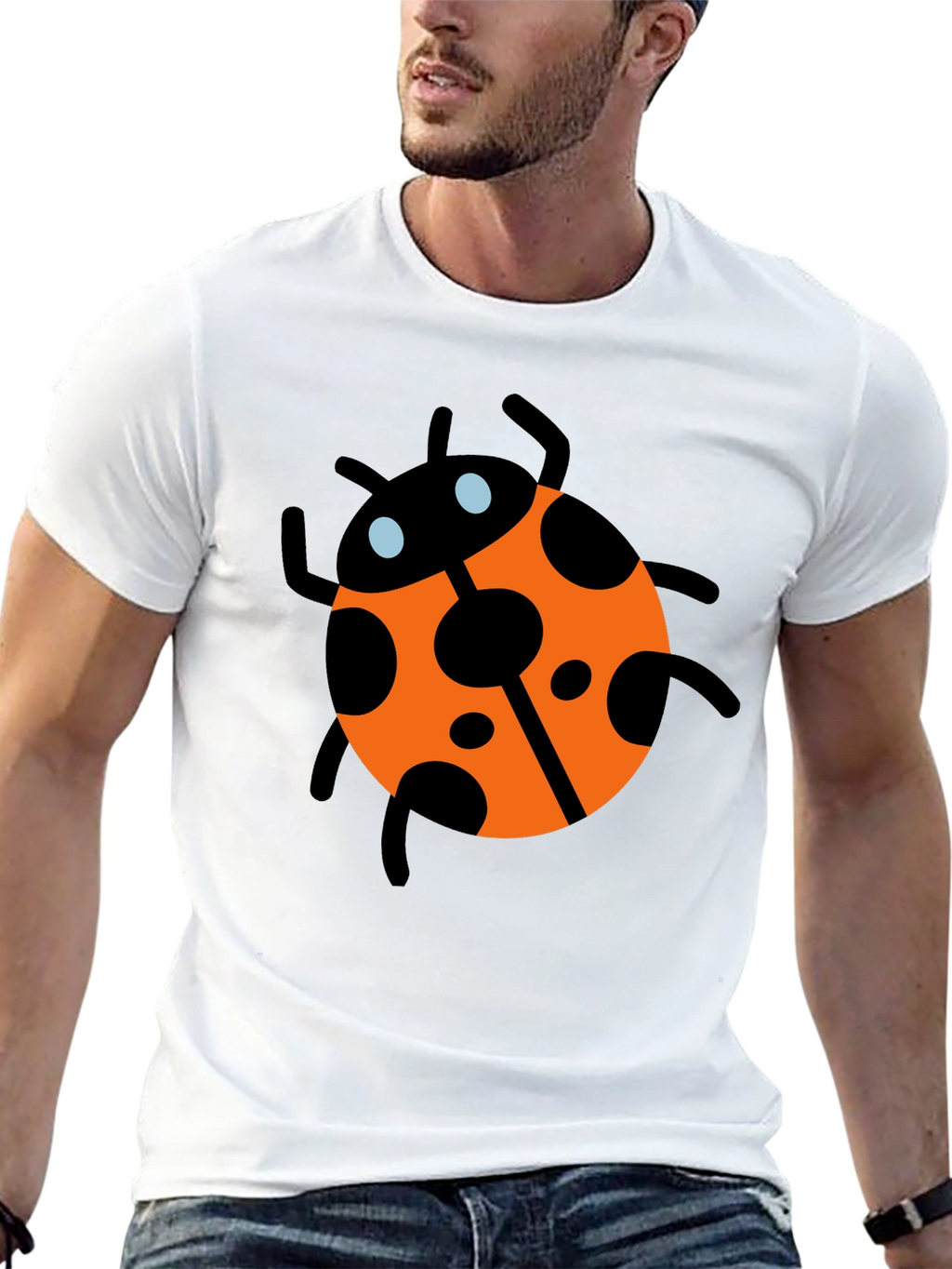 Ladybug Graphic Tee - Mens Black T-Shirt