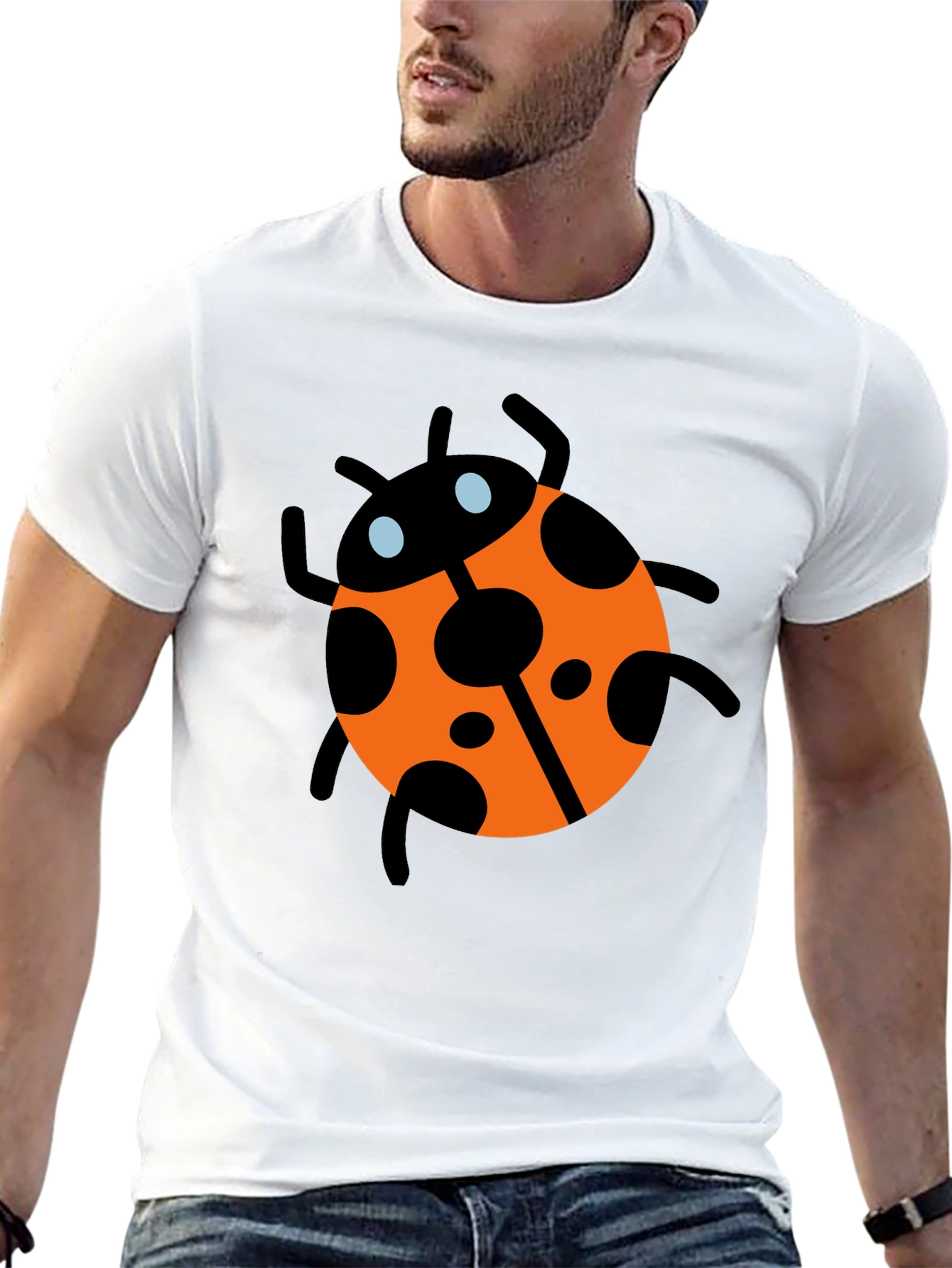 Ladybug Graphic Tee - Mens Black T-Shirt