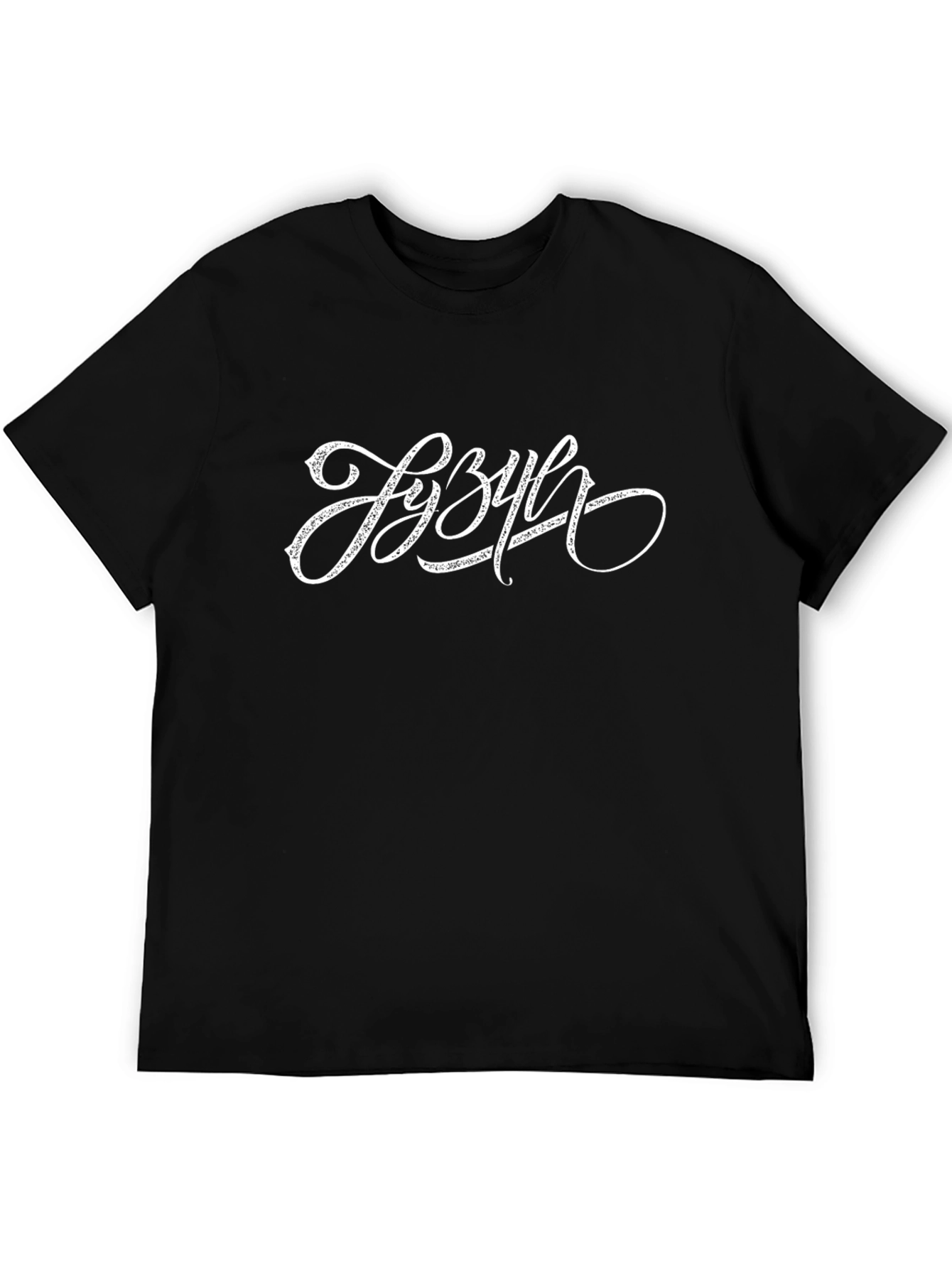Stylish Black T-Shirt with White Graphic Print