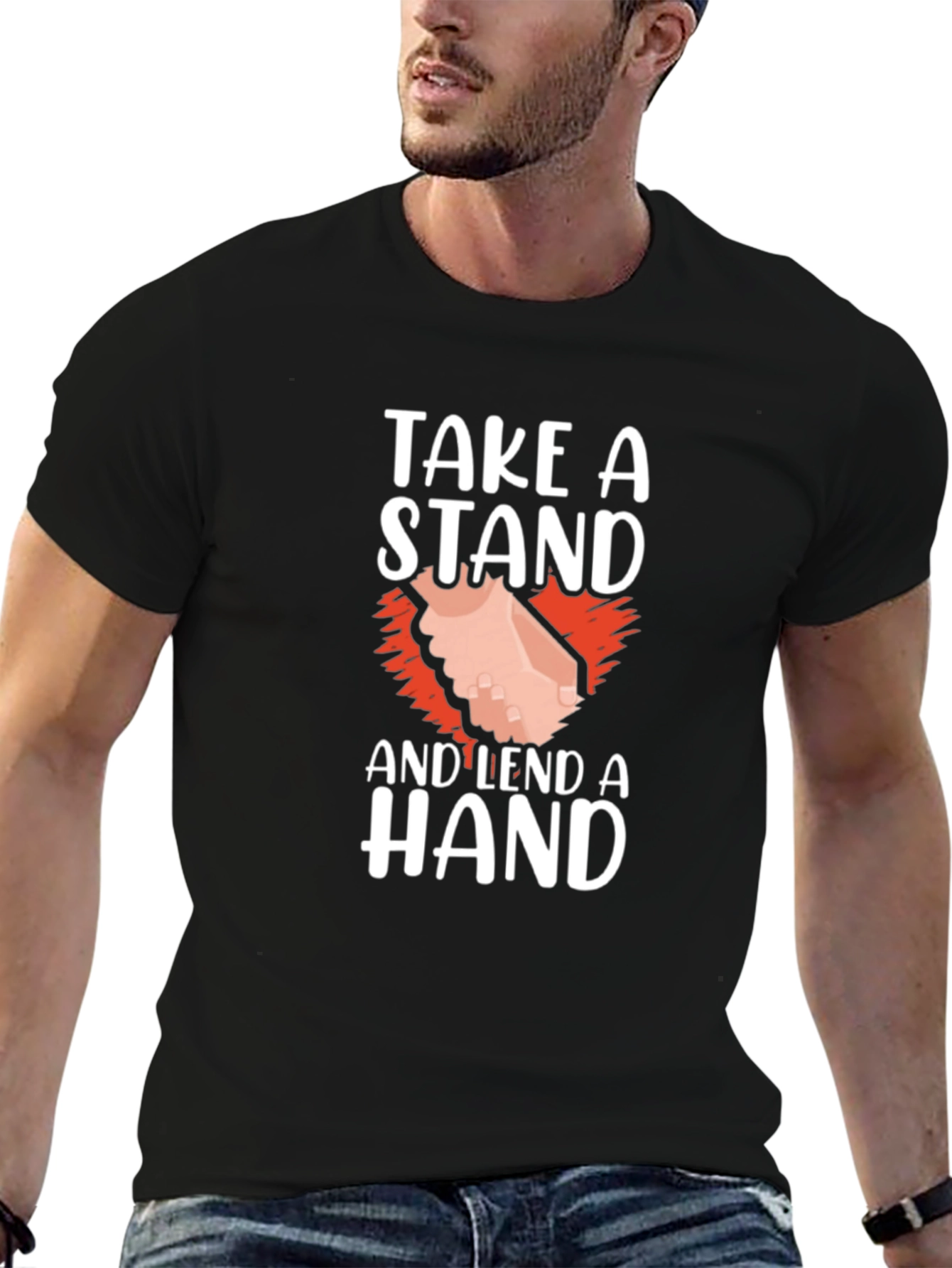 Take A Stand and Lend A Hand Graphic T-Shirt