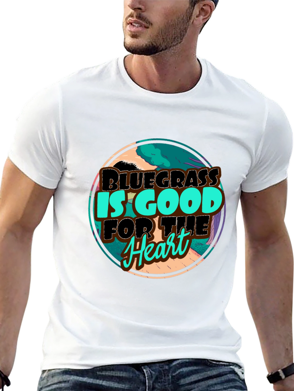 Bluegrass is Good For The Heart Black T-Shirt