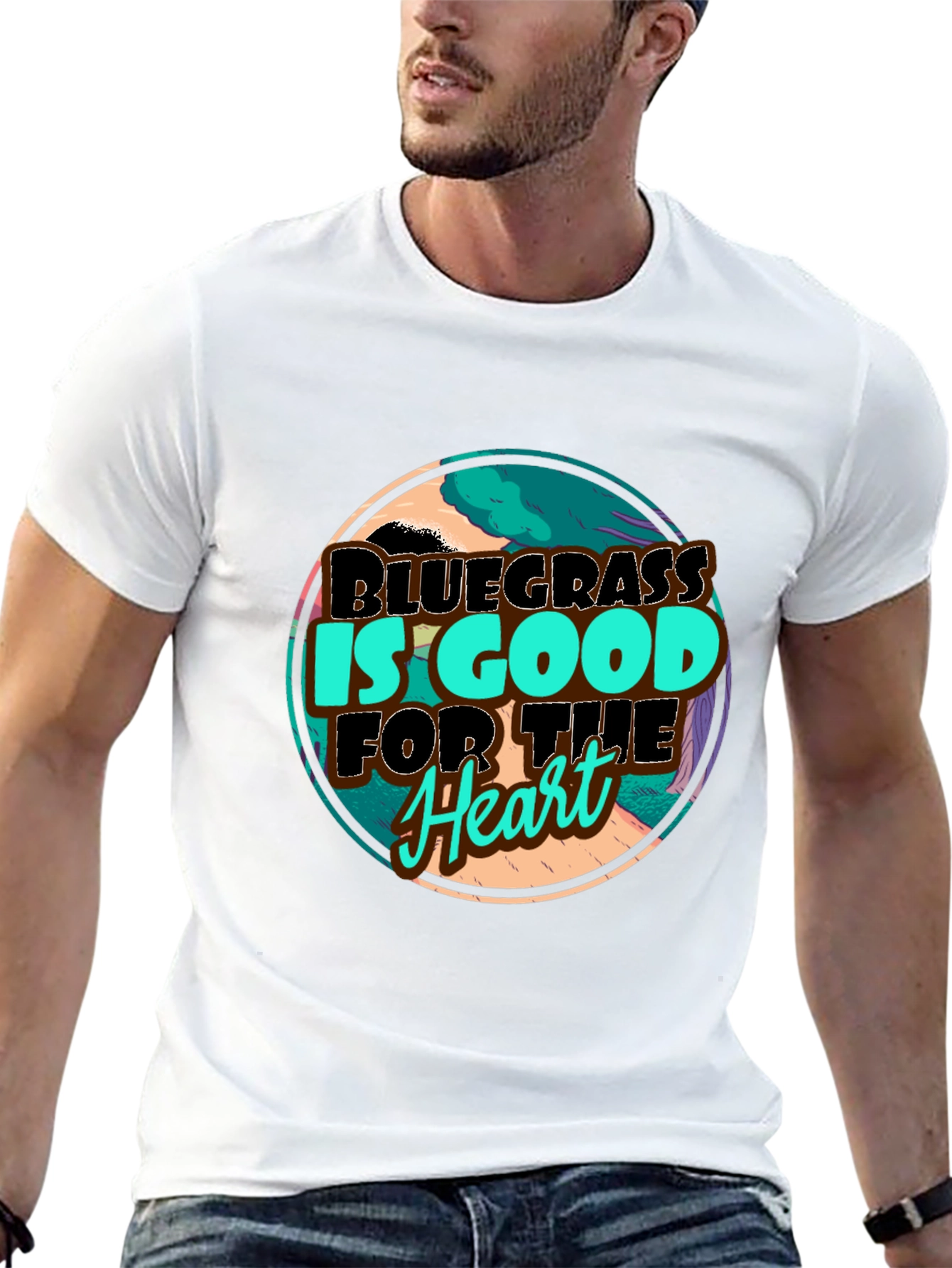 Bluegrass is Good For The Heart Black T-Shirt