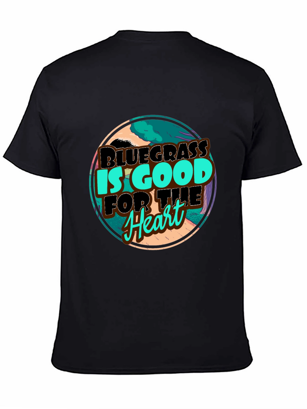 Bluegrass is Good For The Heart Black T-Shirt