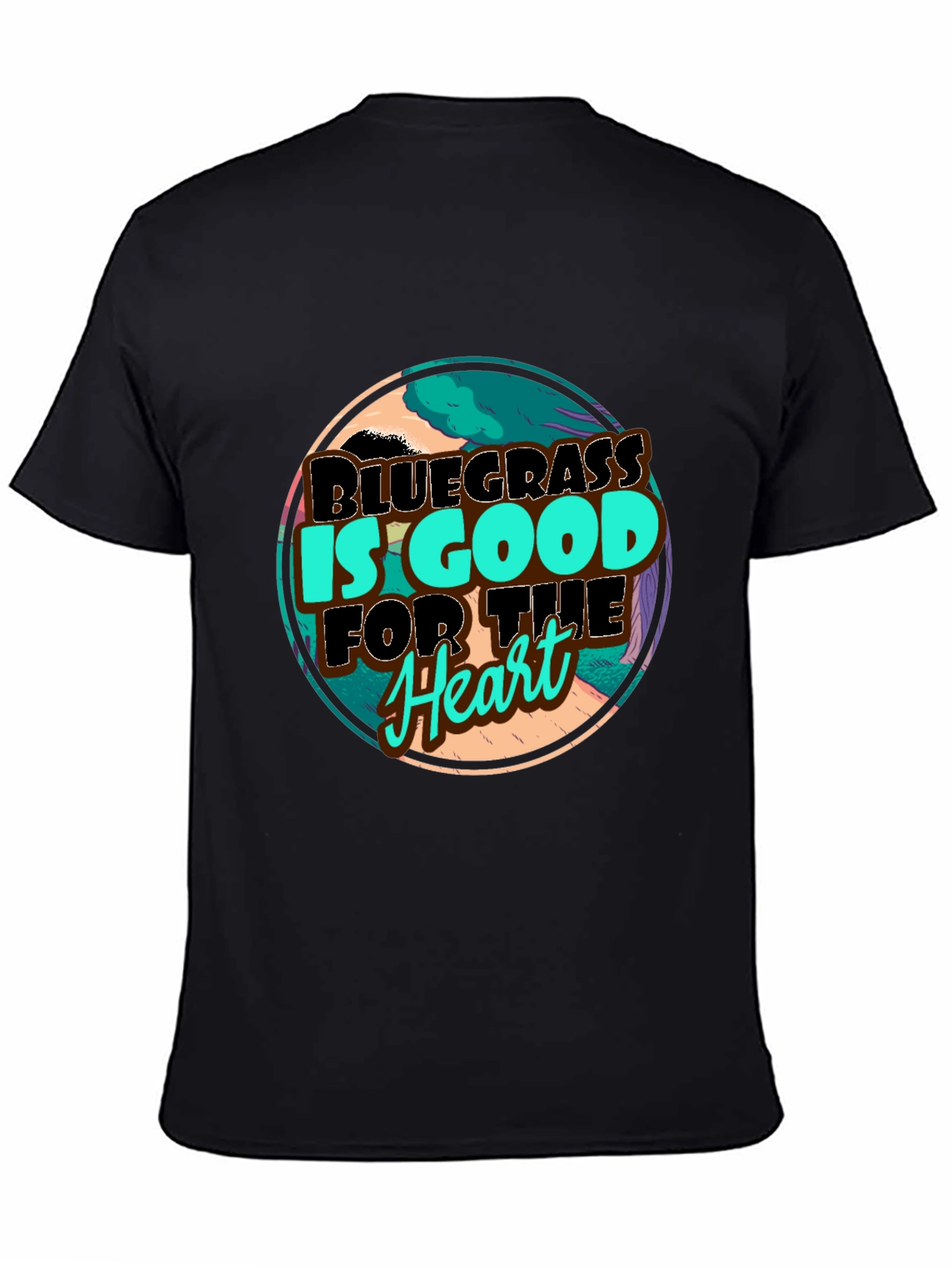 Bluegrass is Good For The Heart Black T-Shirt
