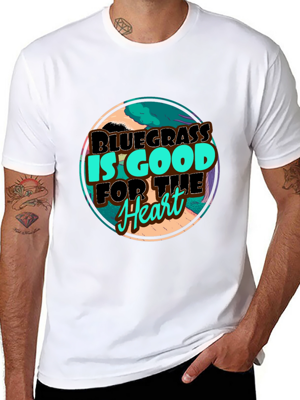 Bluegrass is Good For The Heart Black T-Shirt