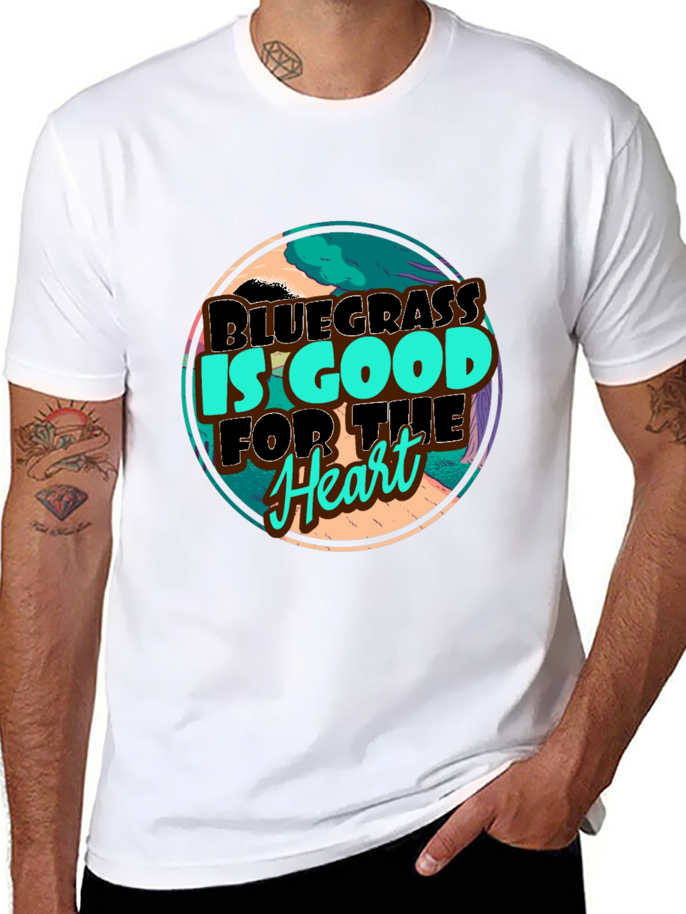 Bluegrass is Good For The Heart Black T-Shirt