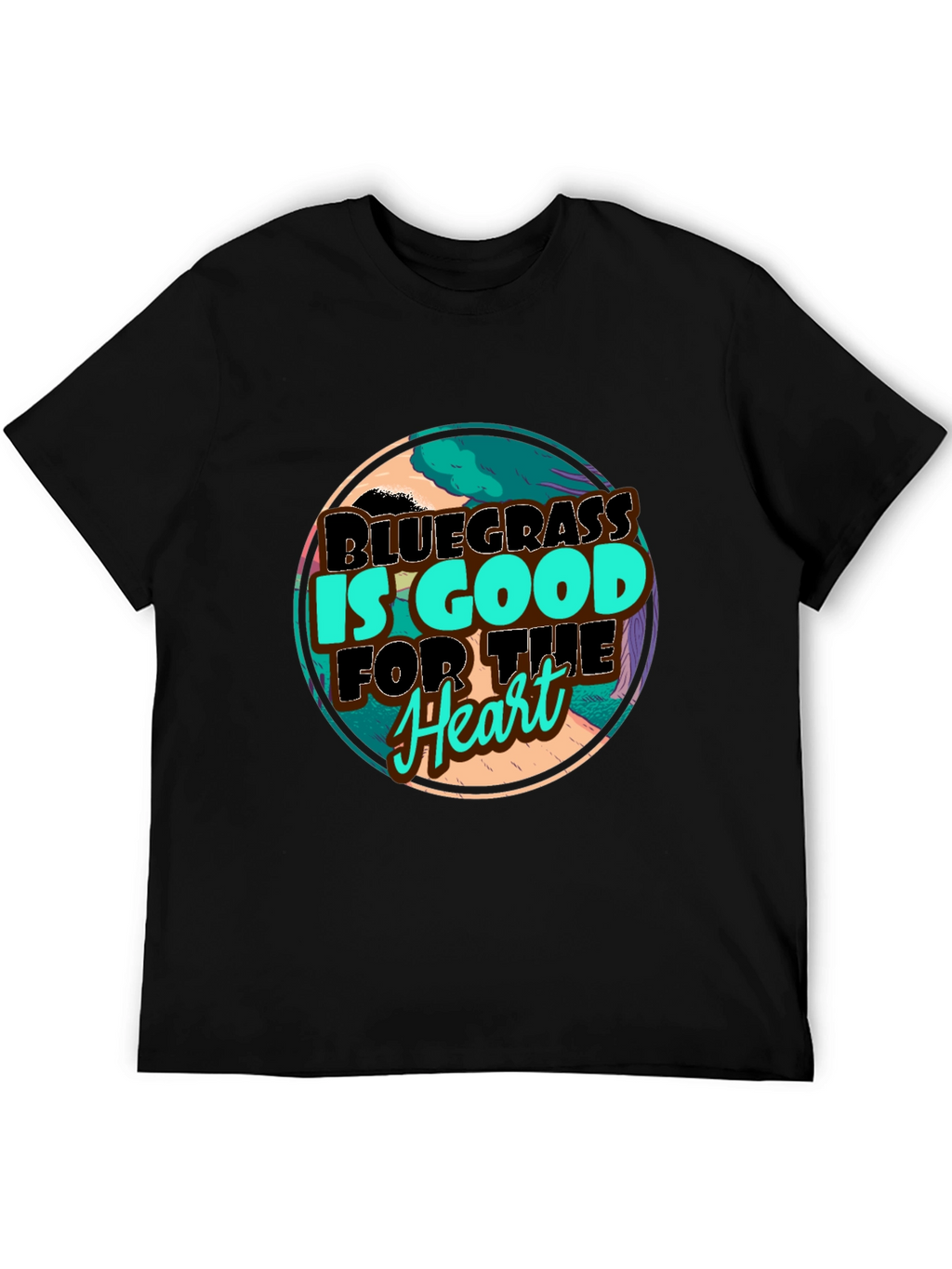 Bluegrass is Good For The Heart Black T-Shirt