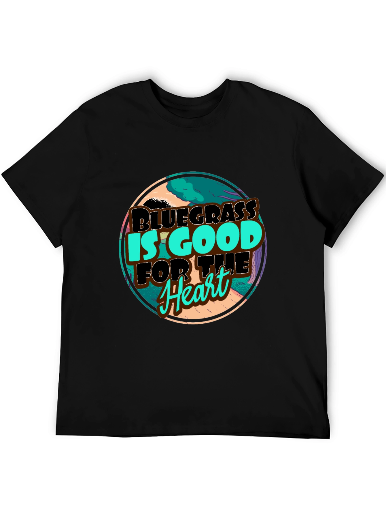Bluegrass is Good For The Heart Black T-Shirt