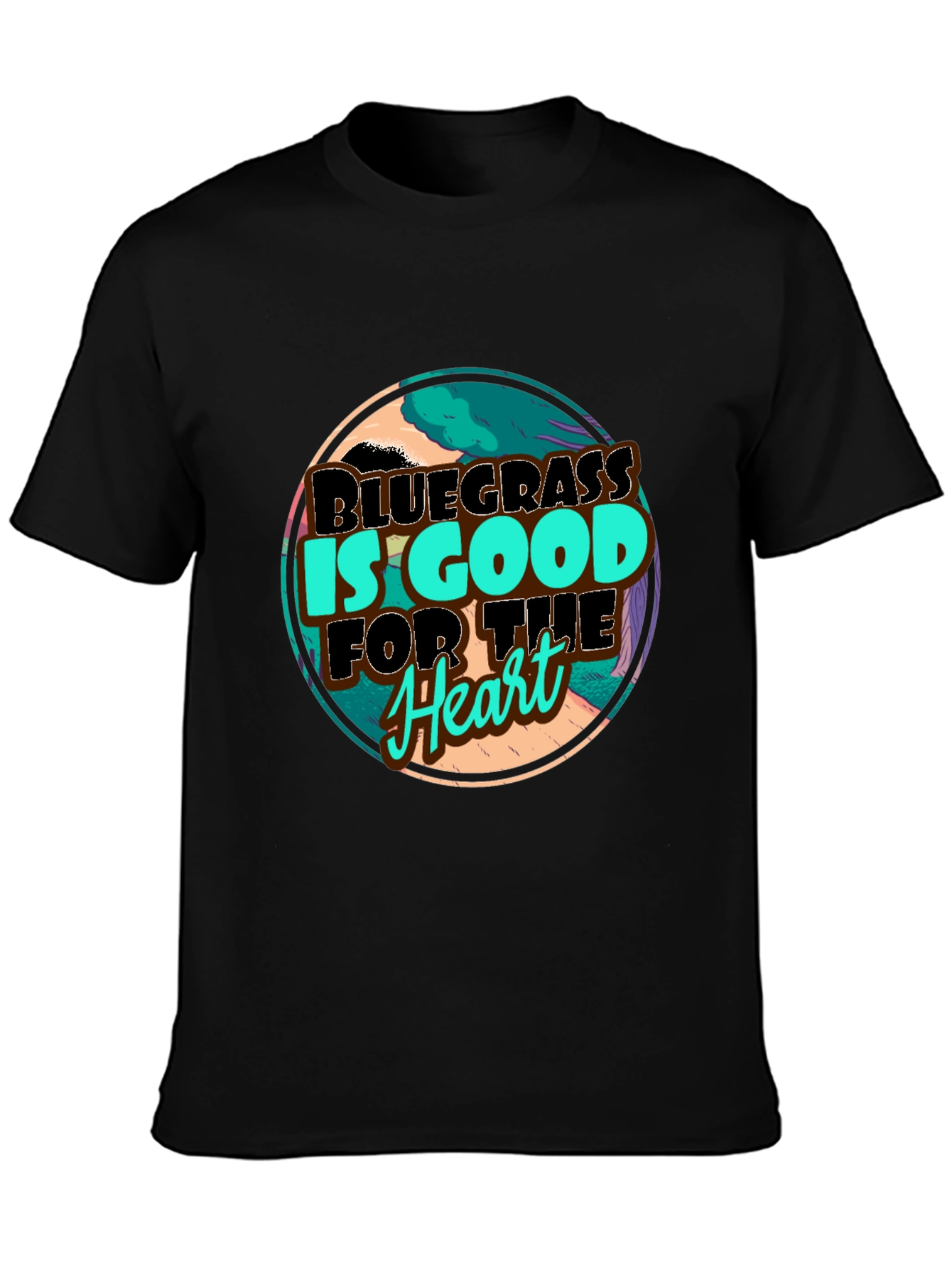 Bluegrass is Good For The Heart Black T-Shirt