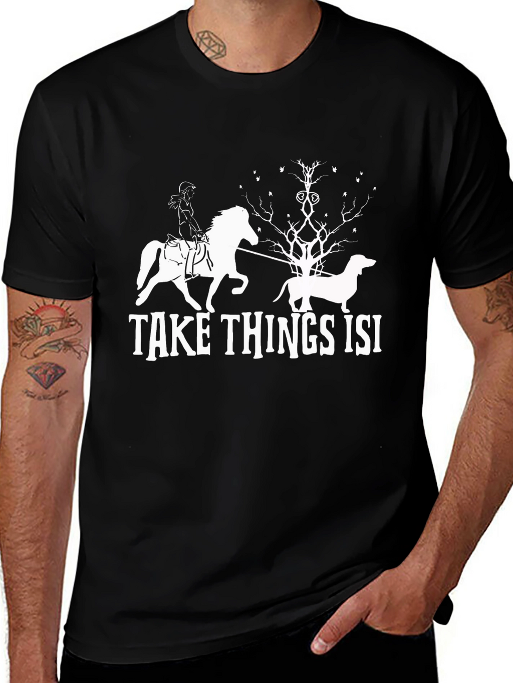 Take Things Isi Tee - Novelty Graphic T-Shirt