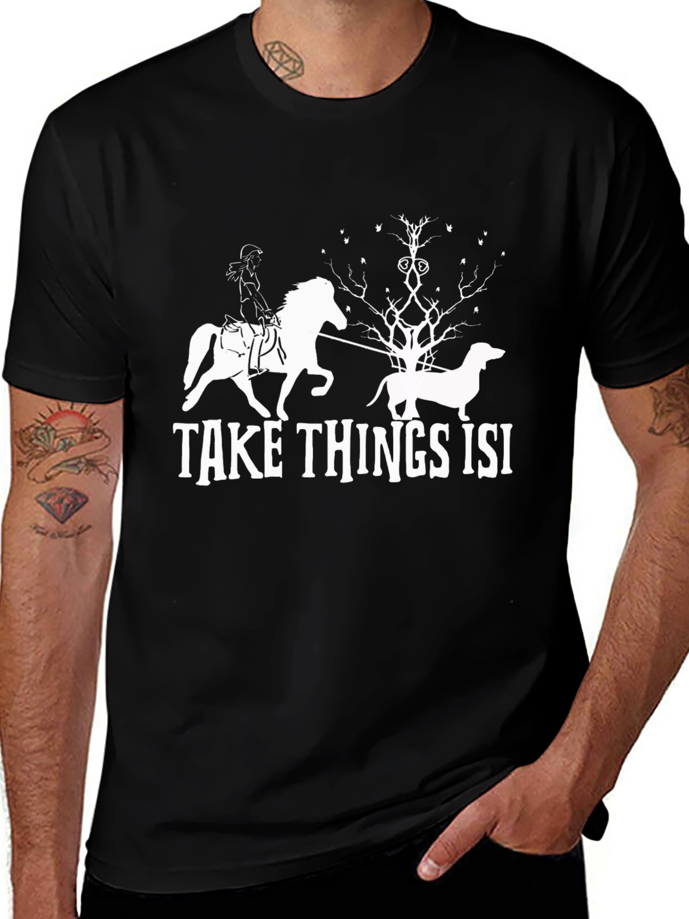 Take Things Isi Tee - Novelty Graphic T-Shirt