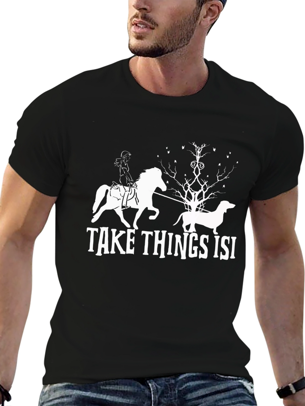 Take Things Isi Tee - Novelty Graphic T-Shirt