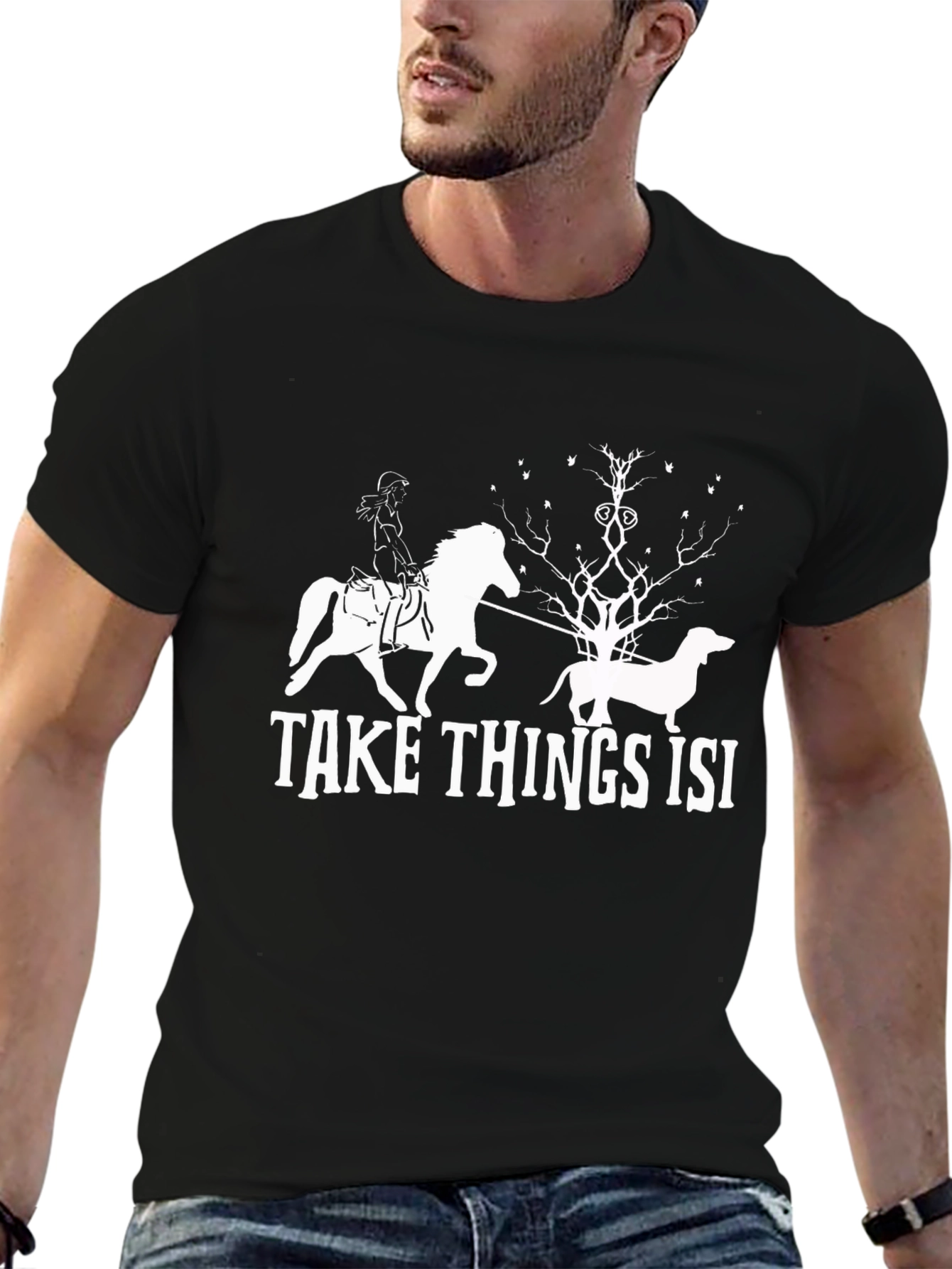 Take Things Isi Tee - Novelty Graphic T-Shirt