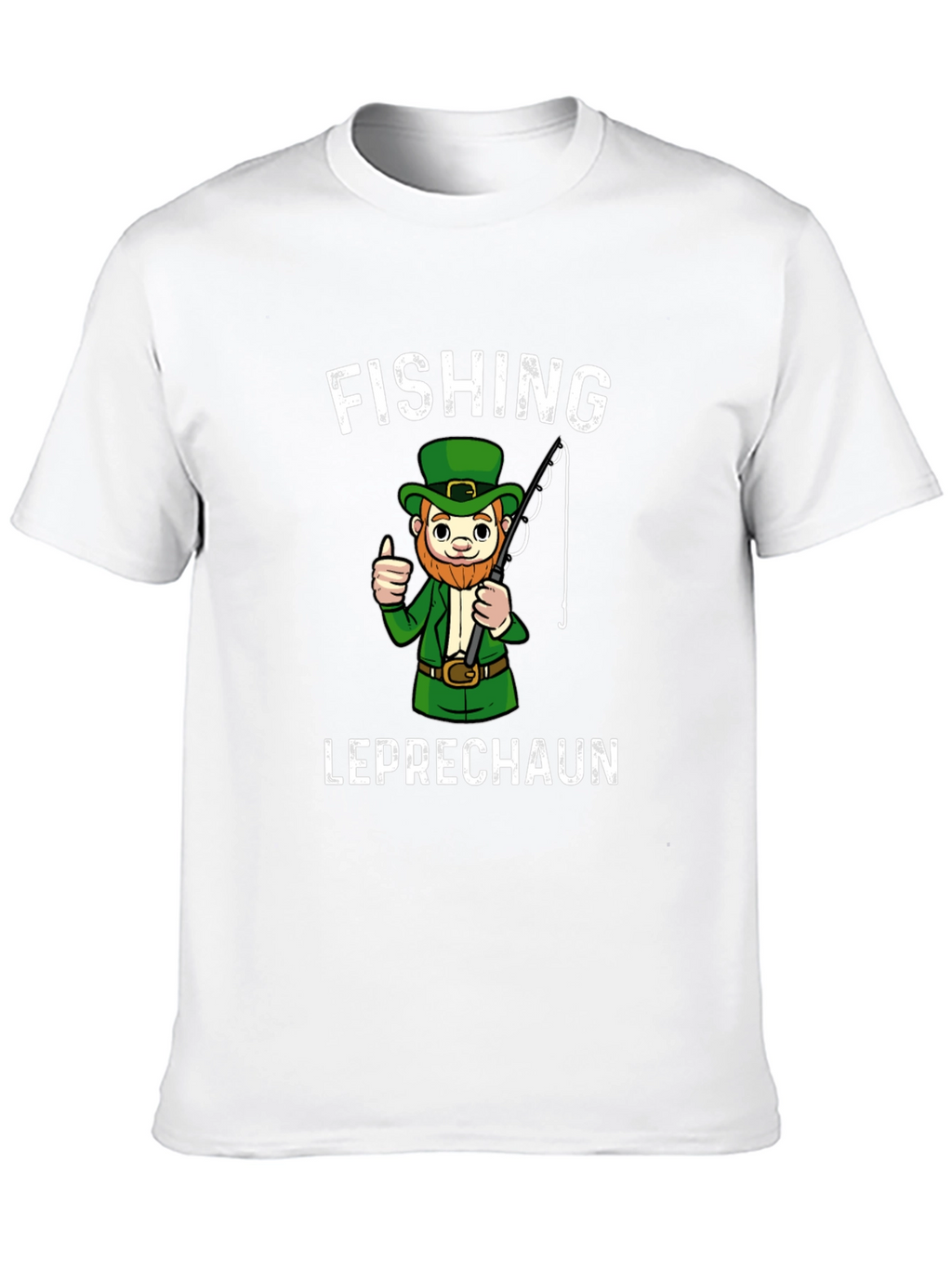 Fishing Leprechaun Graphic T-Shirt