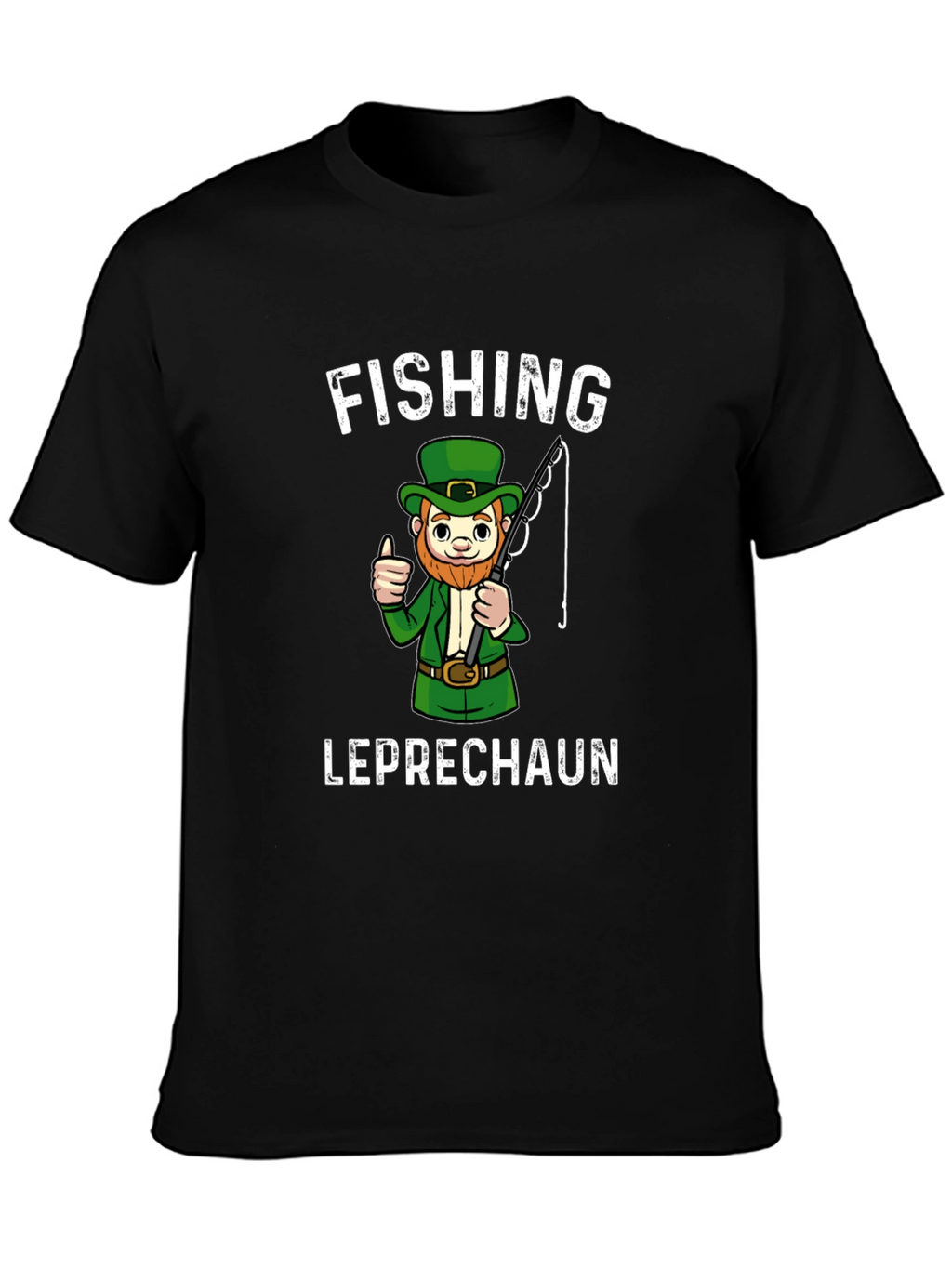 Fishing Leprechaun Graphic T-Shirt