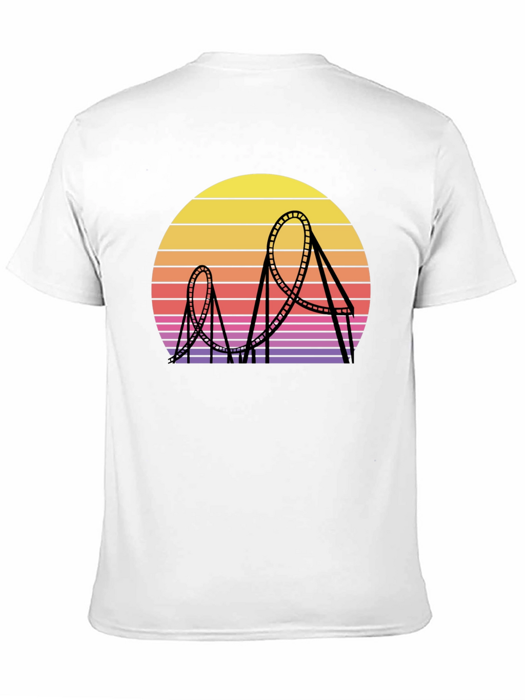 Retro Roller Coaster Sunset Graphic Tee
