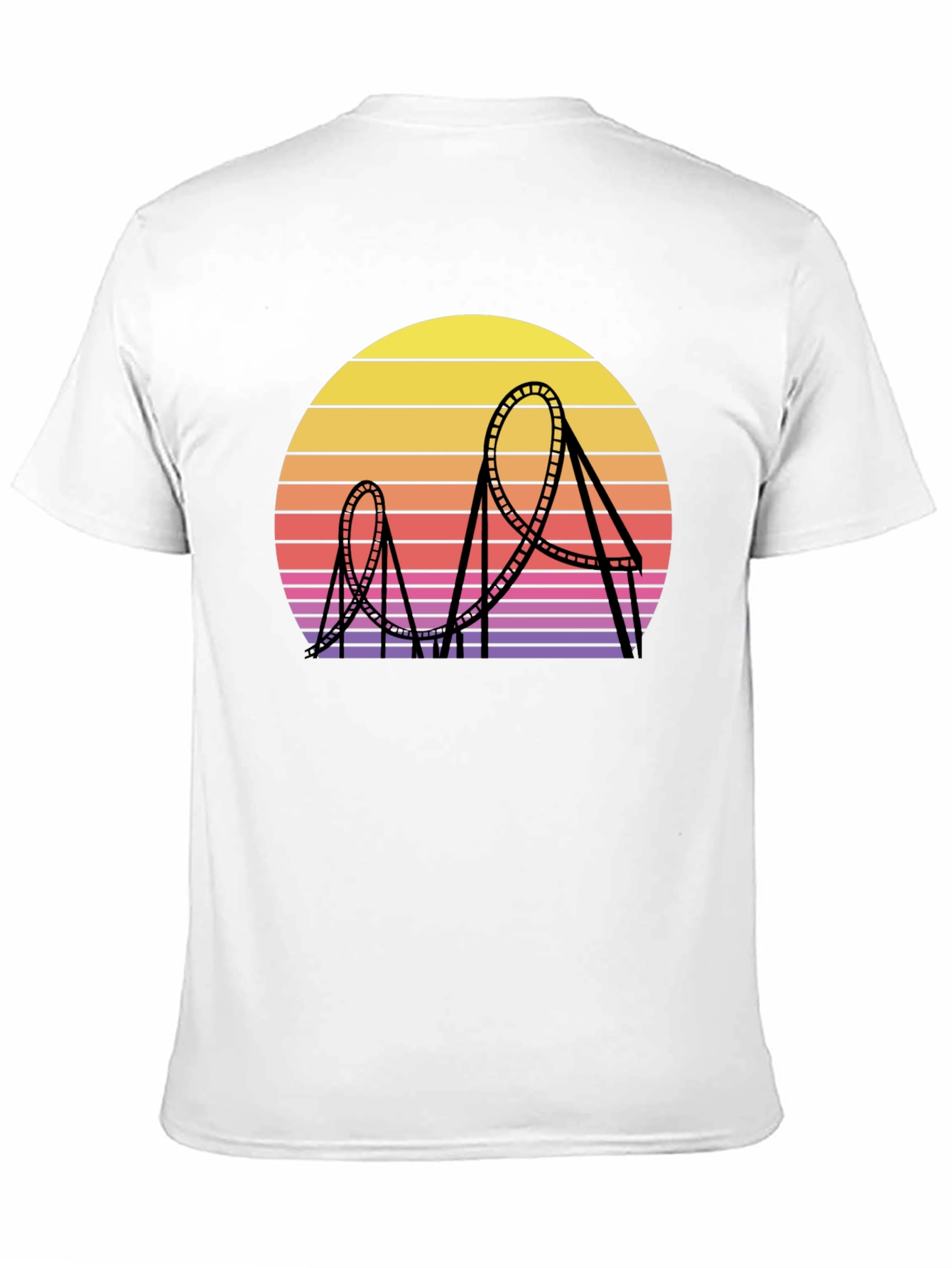 Retro Roller Coaster Sunset Graphic Tee