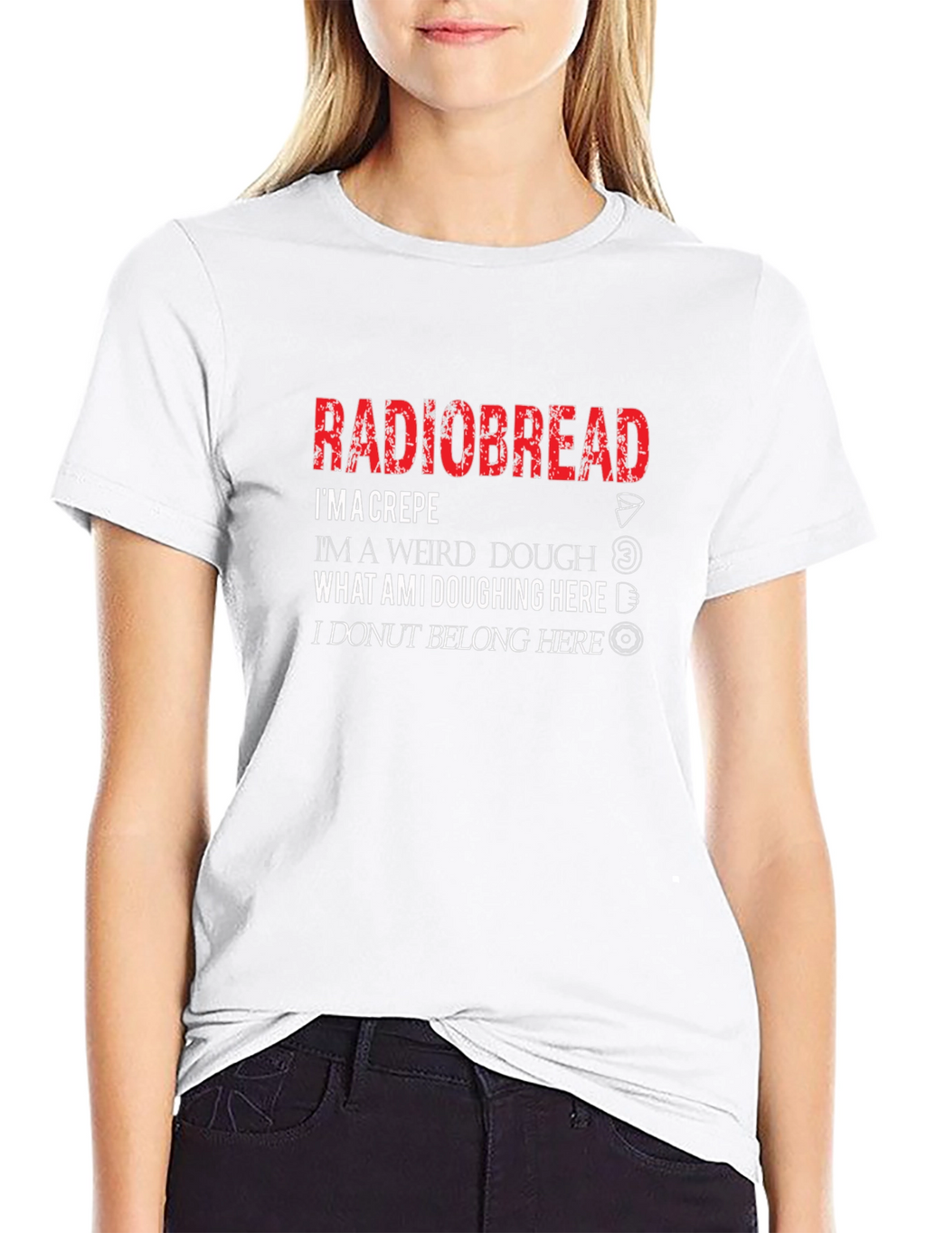 Radiobread Doughing Pun Black T-Shirt