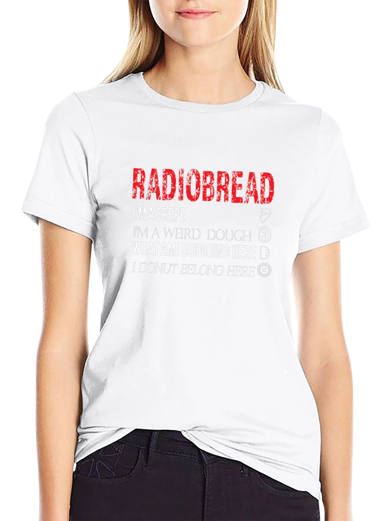 Radiobread Doughing Pun Black T-Shirt