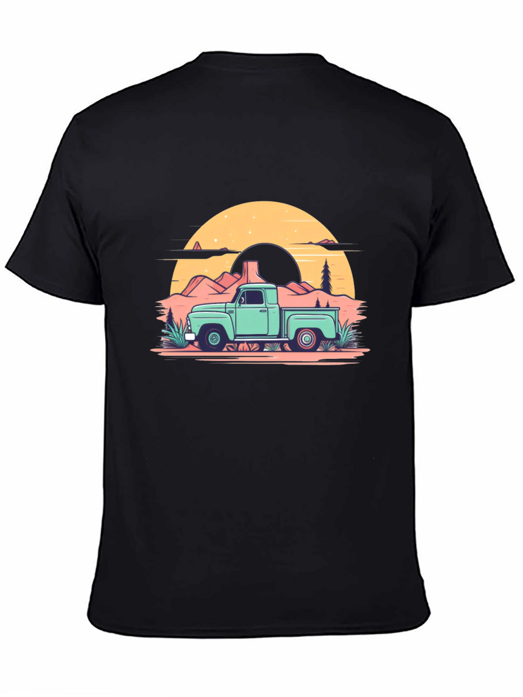 Retro Truck Graphic Tee - Black