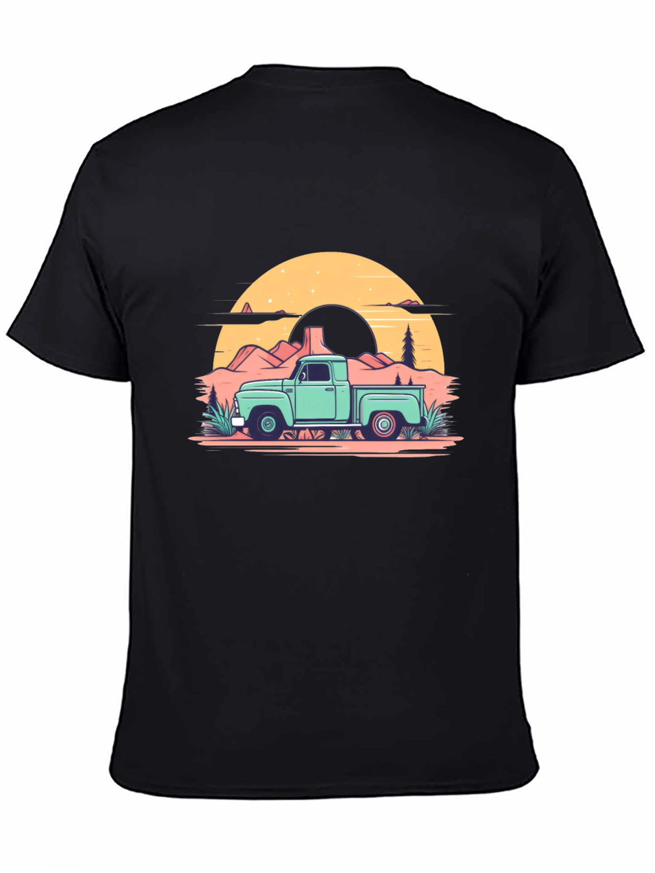 Retro Truck Graphic Tee - Black