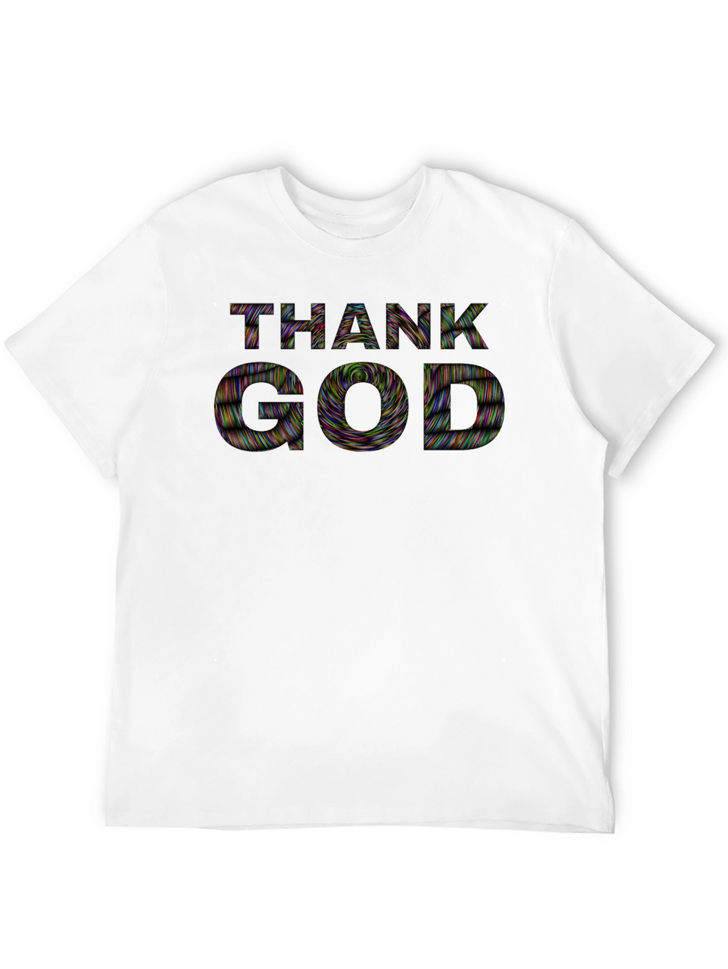 Thank God Graphic Tee - Black Cotton T-Shirt