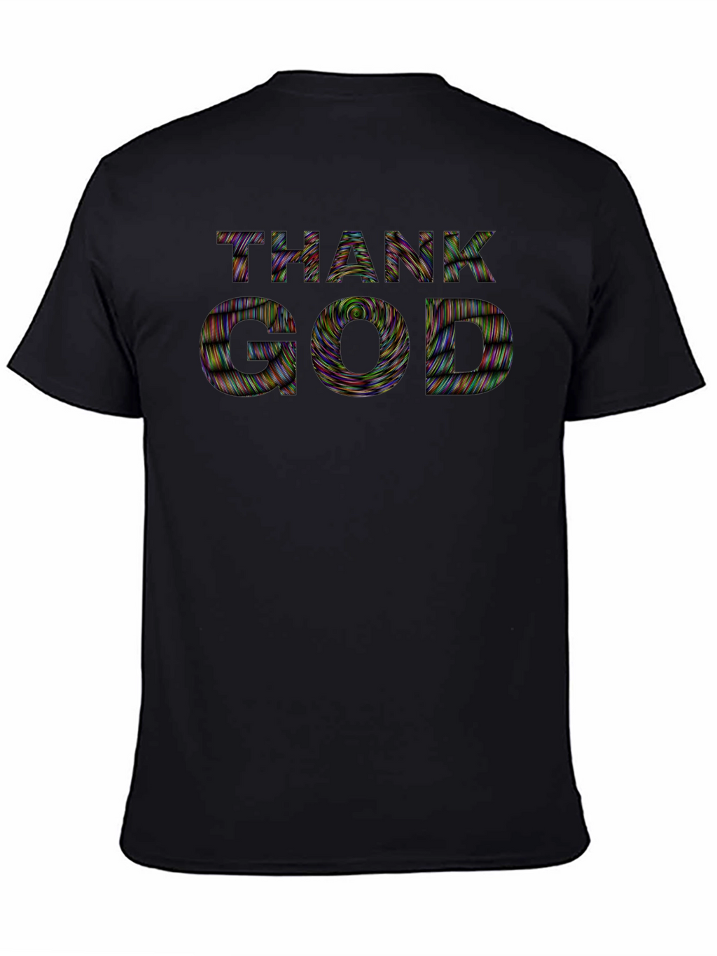 Thank God Graphic Tee - Black Cotton T-Shirt