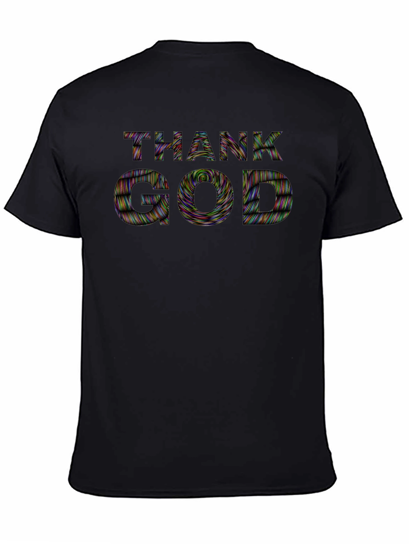 Thank God Graphic Tee - Black Cotton T-Shirt