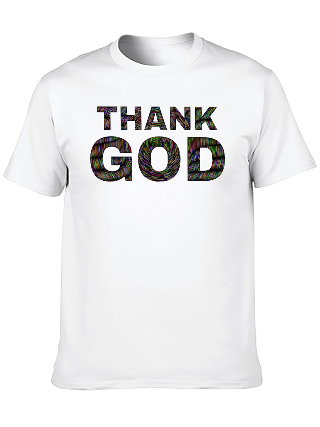 Thank God Graphic Tee - Black Cotton T-Shirt