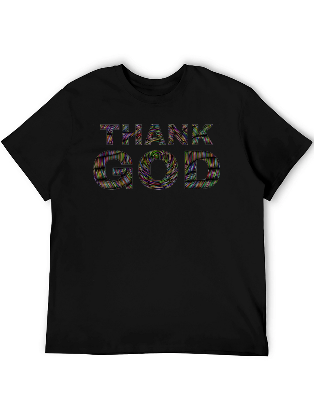 Thank God Graphic Tee - Black Cotton T-Shirt