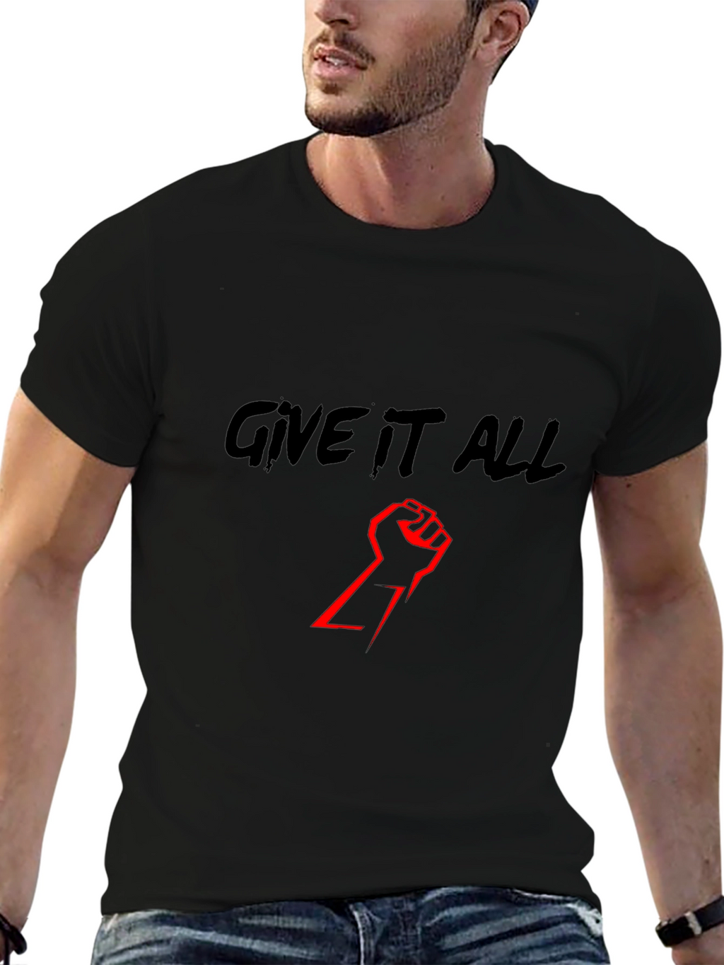 Give It All Black T-Shirt