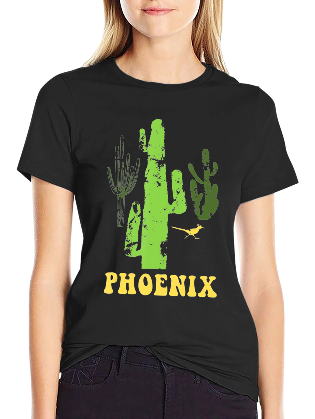 Phoenix Cactus Graphic Tee - Desert Style Shirt