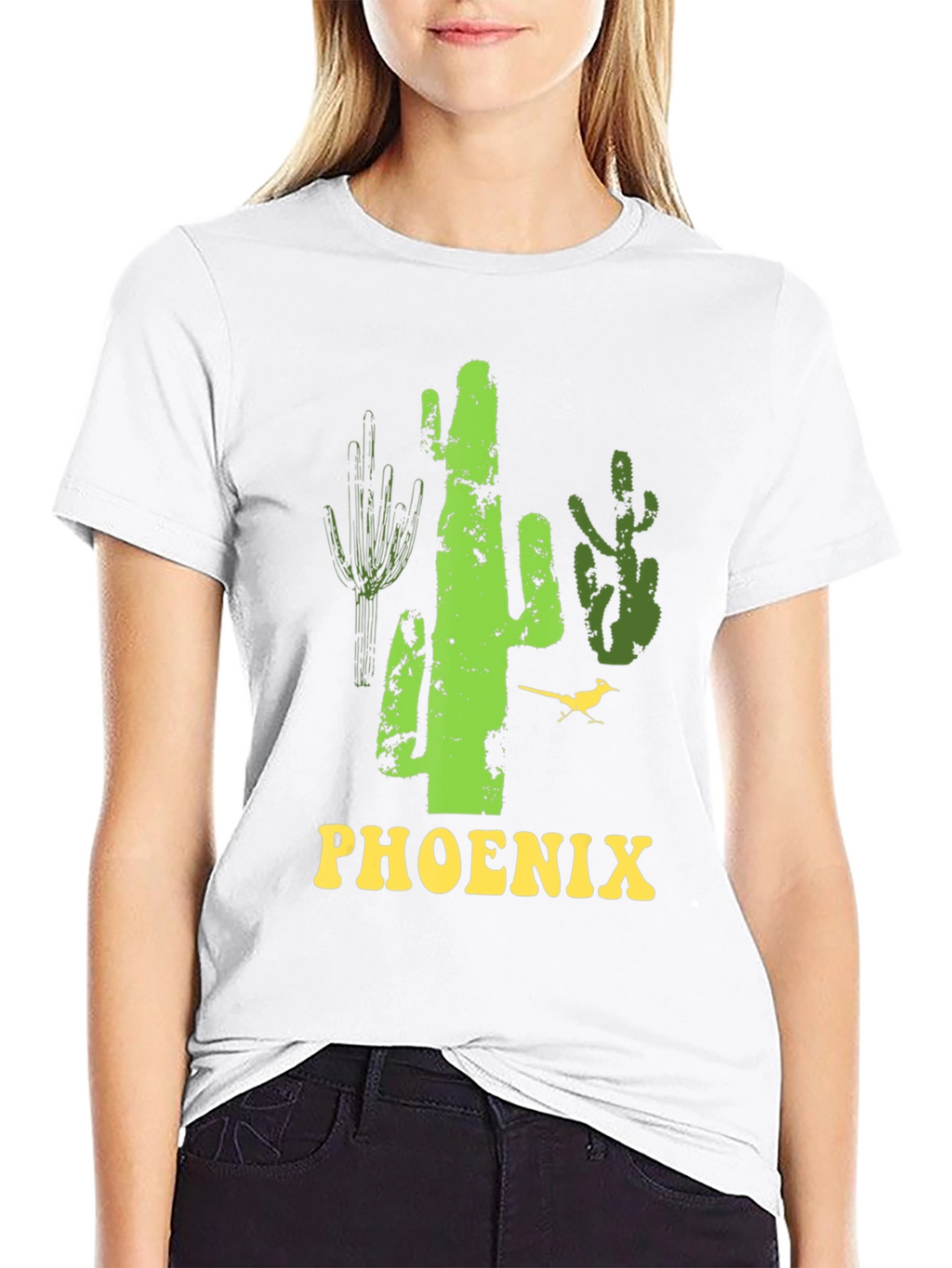 Phoenix Cactus Graphic Tee - Desert Style Shirt