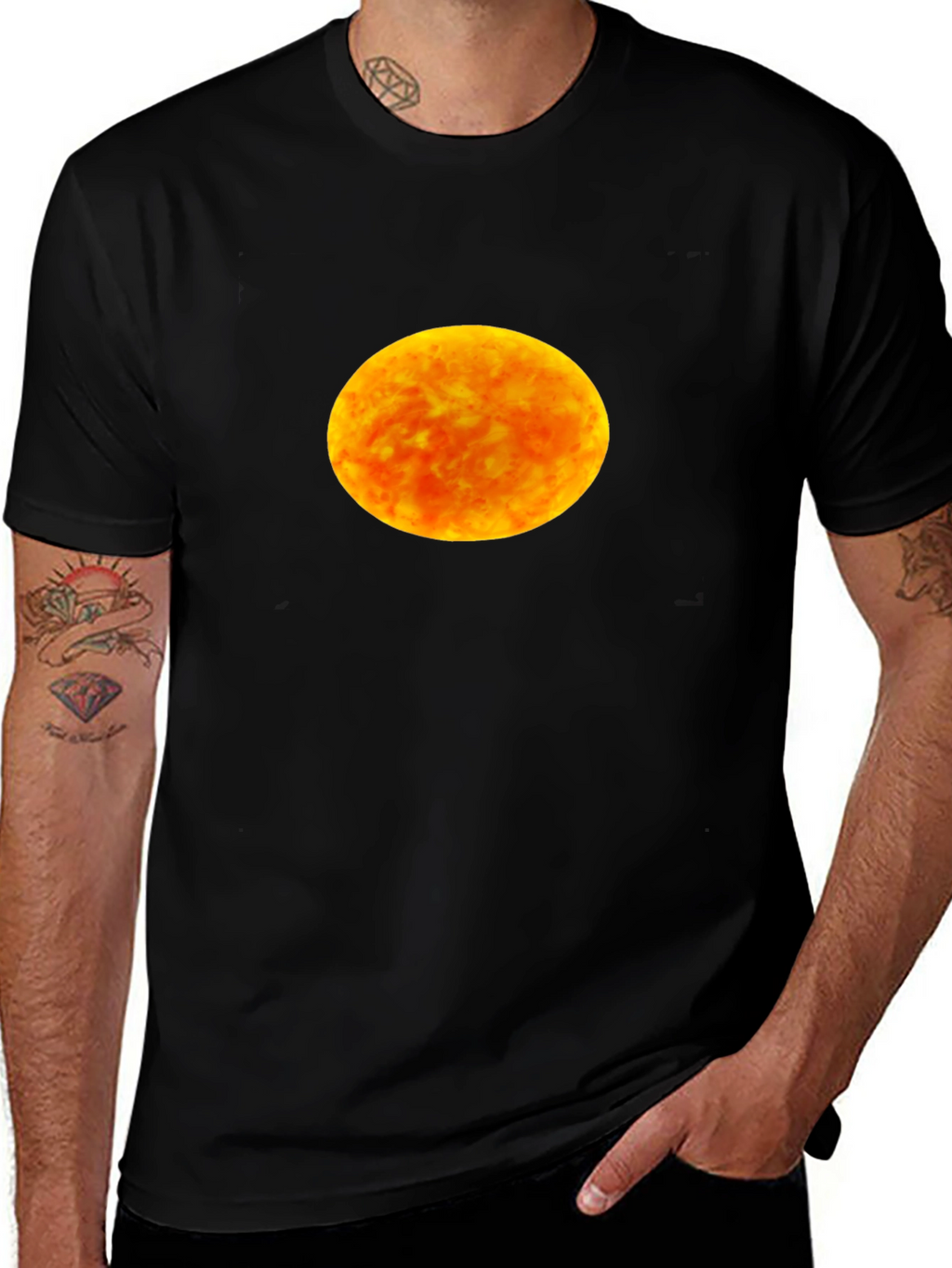 Solar Orb T-Shirt - Black Cotton Blend