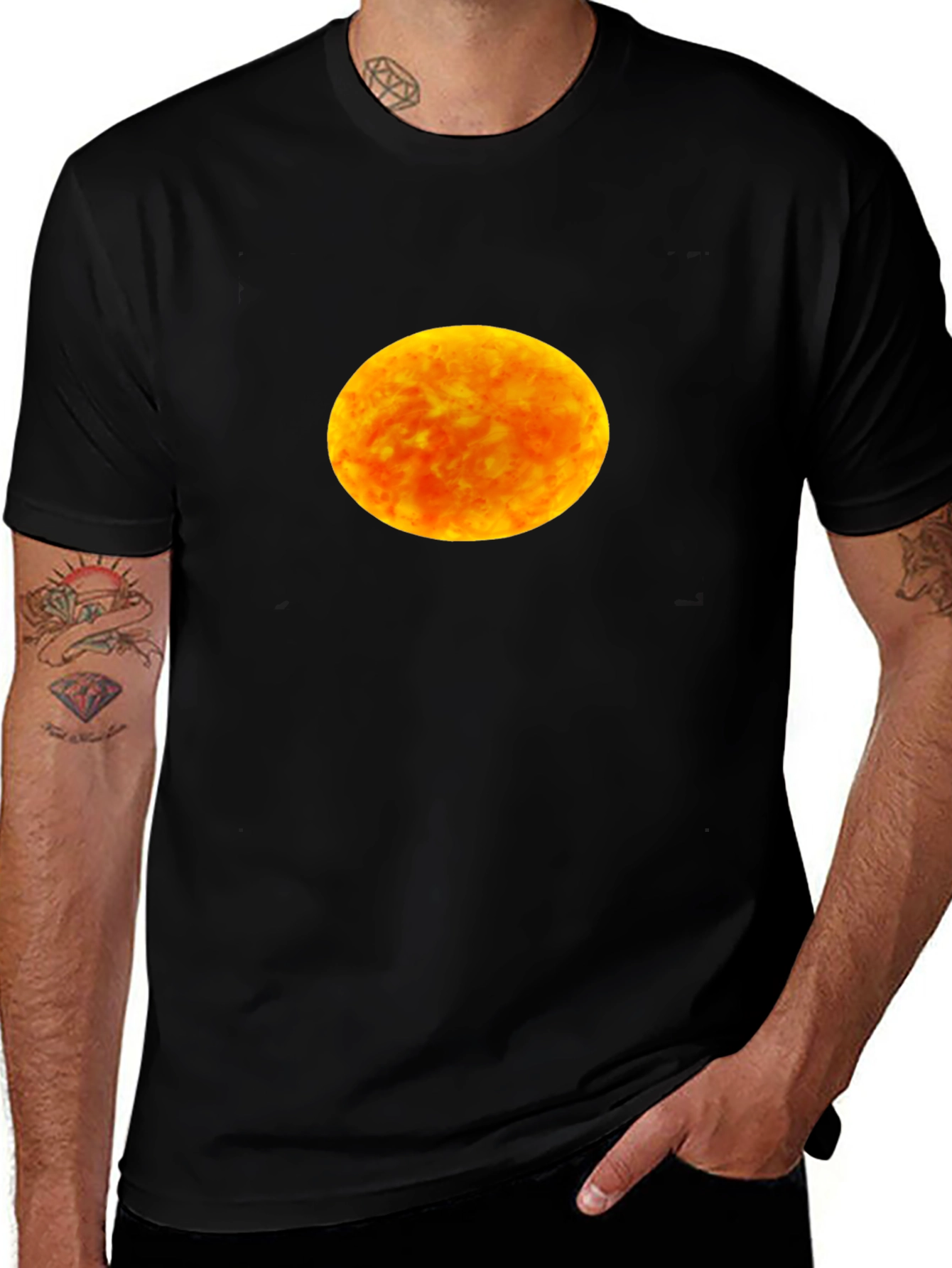 Solar Orb T-Shirt - Black Cotton Blend