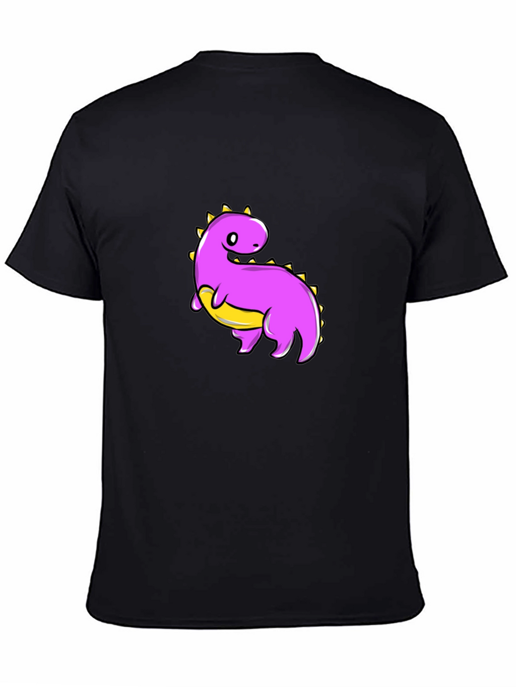 Cute Dinosaur Graphic Tee - Black T-Shirt