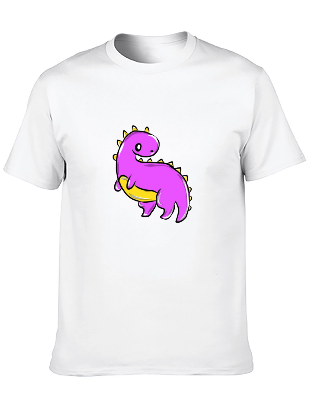 Cute Dinosaur Graphic Tee - Black T-Shirt